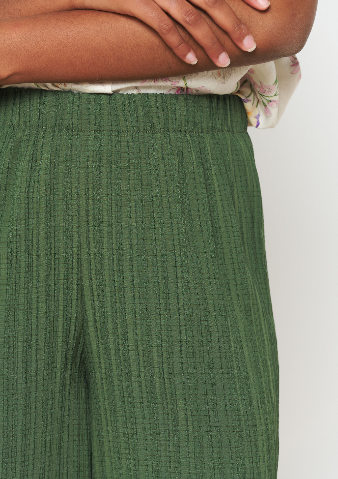 Broek met plissé, Broek met plissé - KHAKI REAL - 06600829_4301