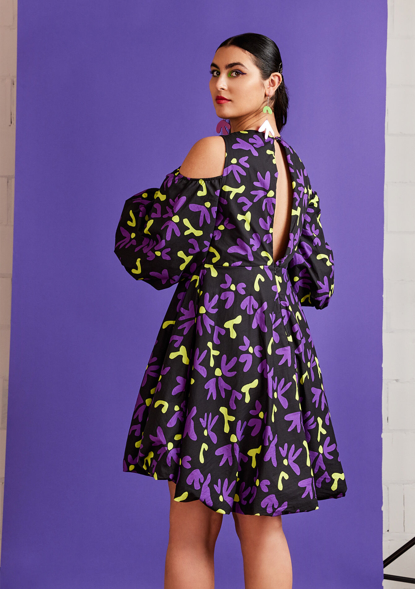 Jurk met open schouders, Jurk met open schouders - BLACK - 08103258_1119