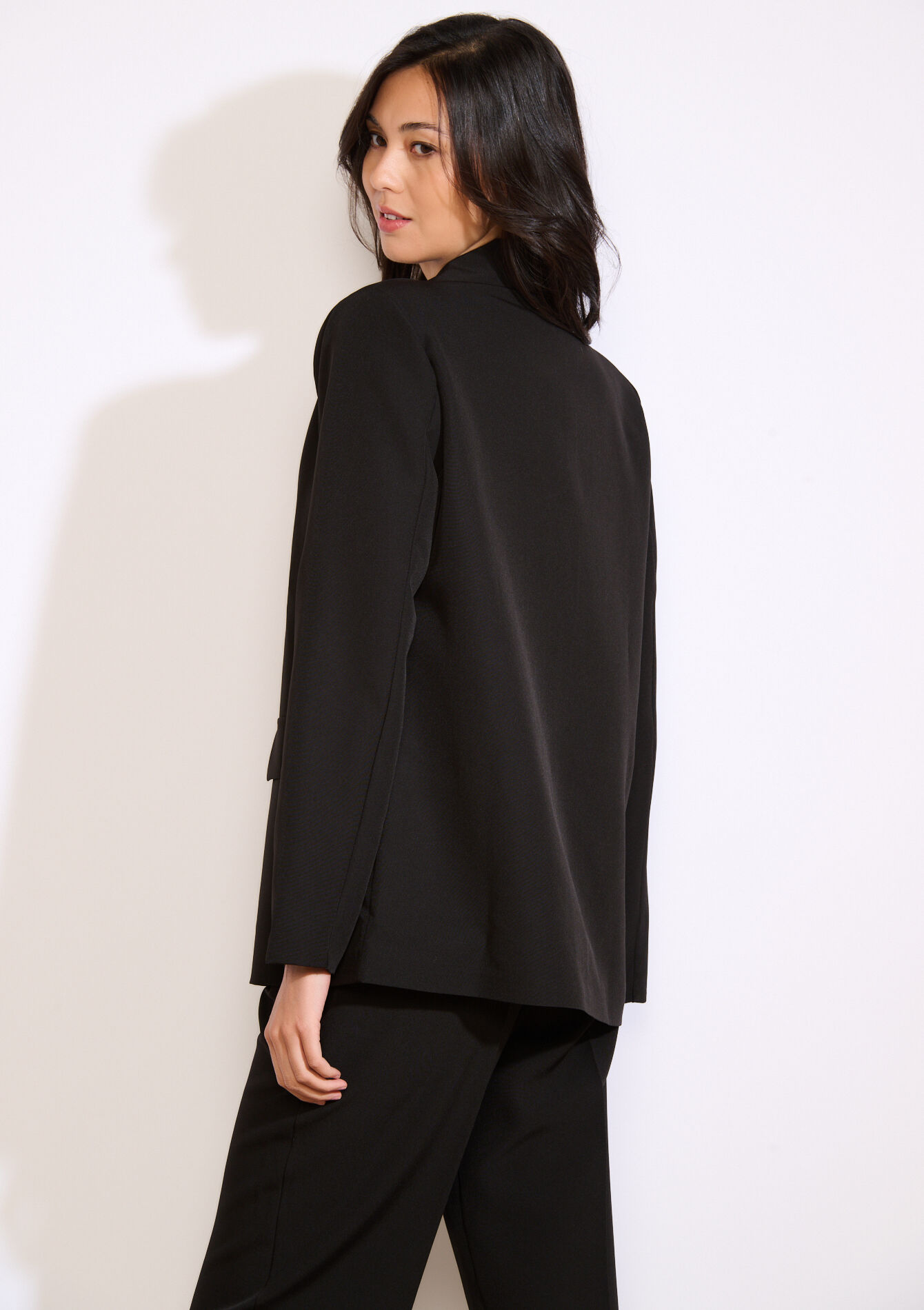 Getailleerde blazer met knoop, Getailleerde blazer met knoop - BLACK - 09101088_1119