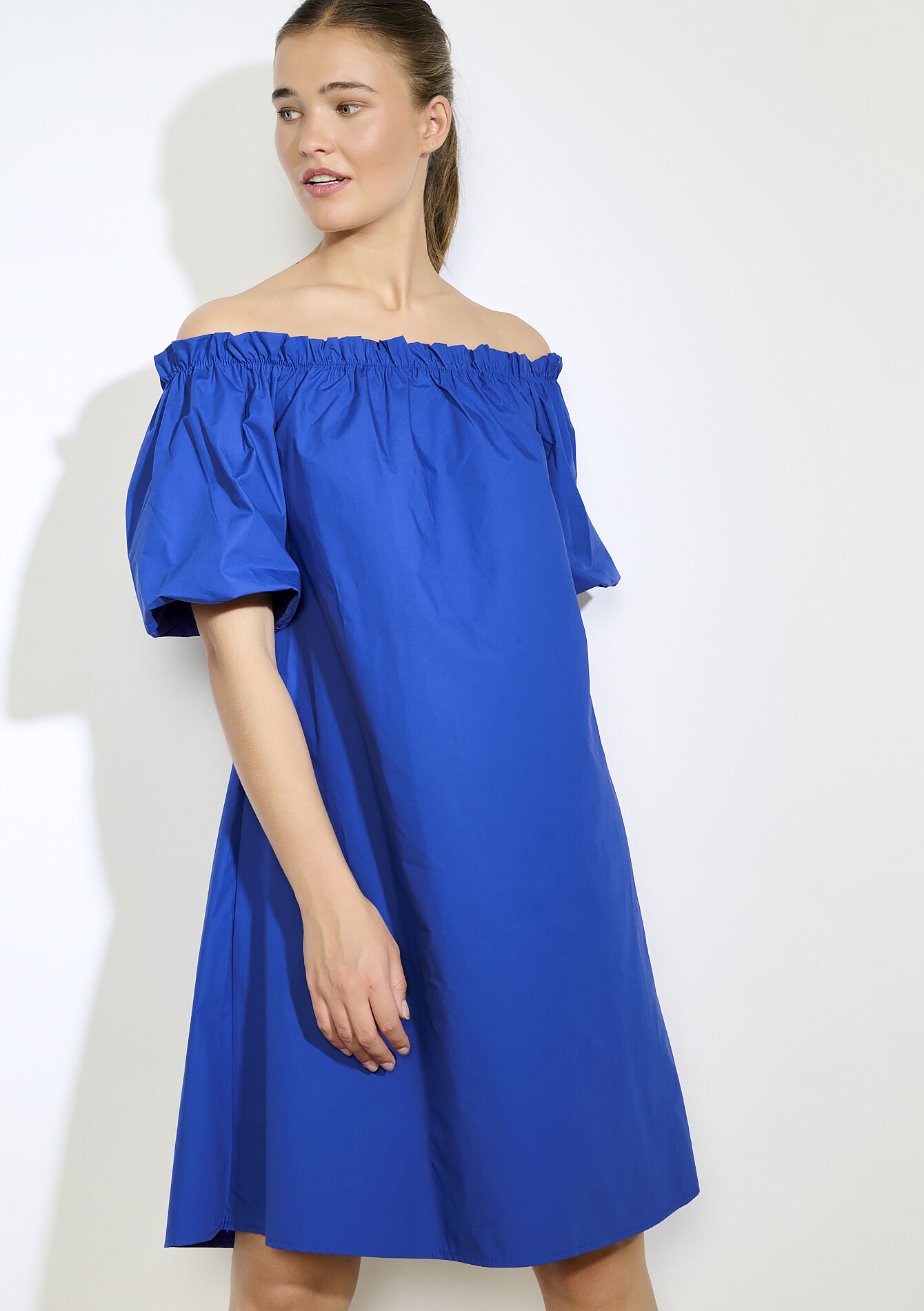 Robe épaules dénudées, Robe épaules dénudées - ELECTRIC BLUE - 08104207_1619