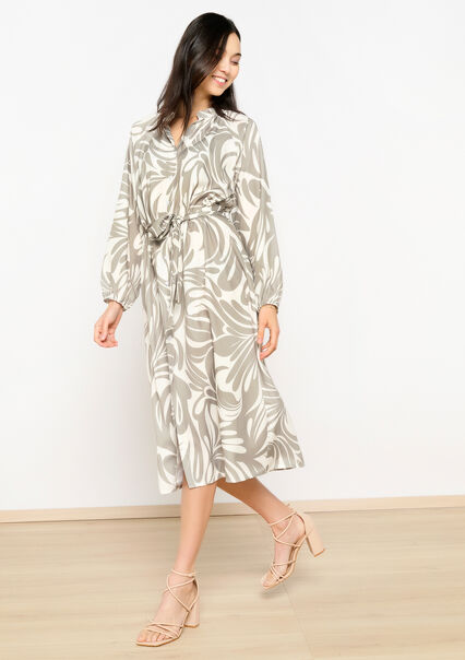 Shirt dress with print - OFFWHITE - 08602291_1001