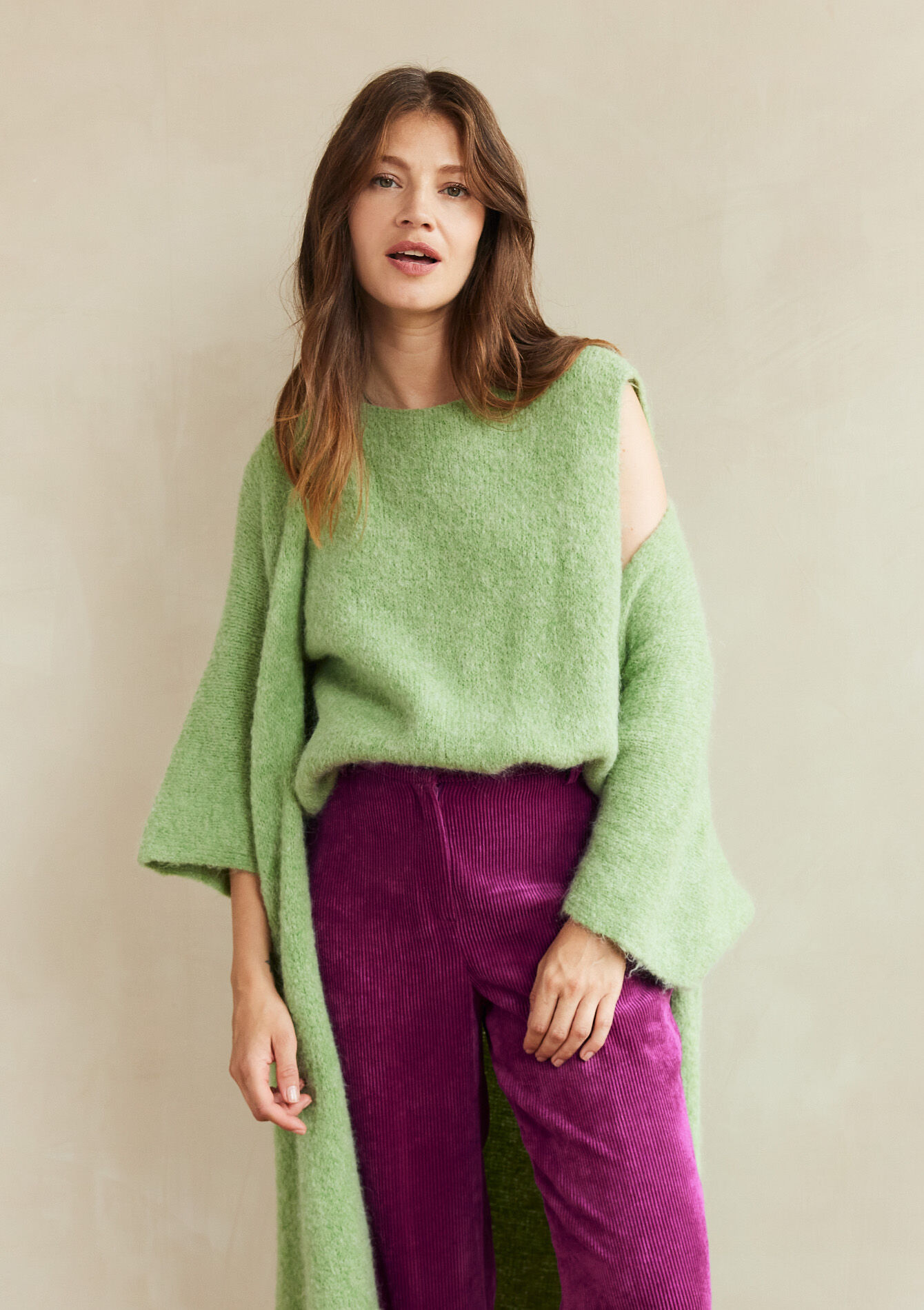 Mohair debardeur, Mohair debardeur - LIGHT GREEN PASTEL - 04006687_1822