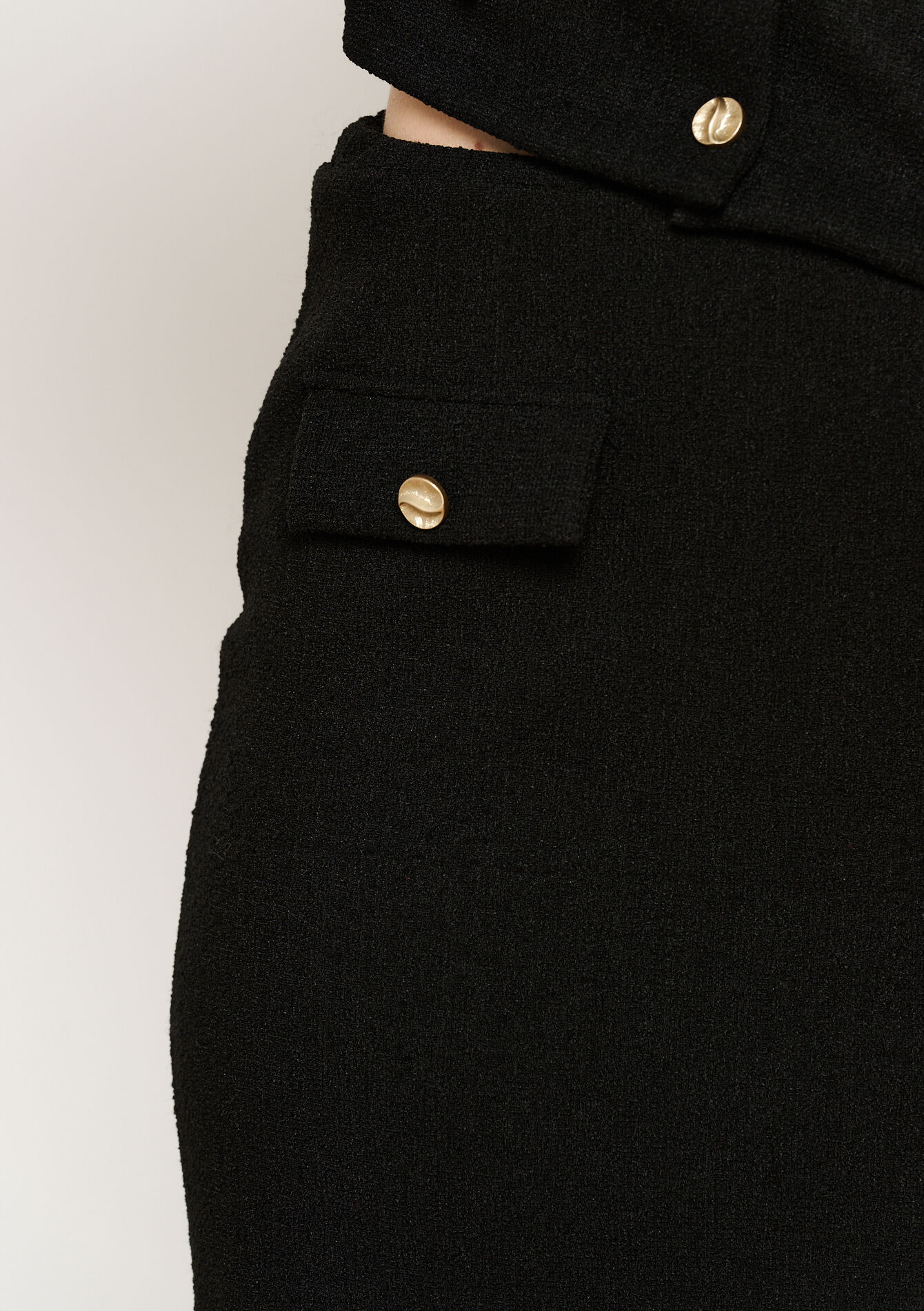 Jupe courte en tweed, Jupe courte en tweed - BLACK - 07101324_1119