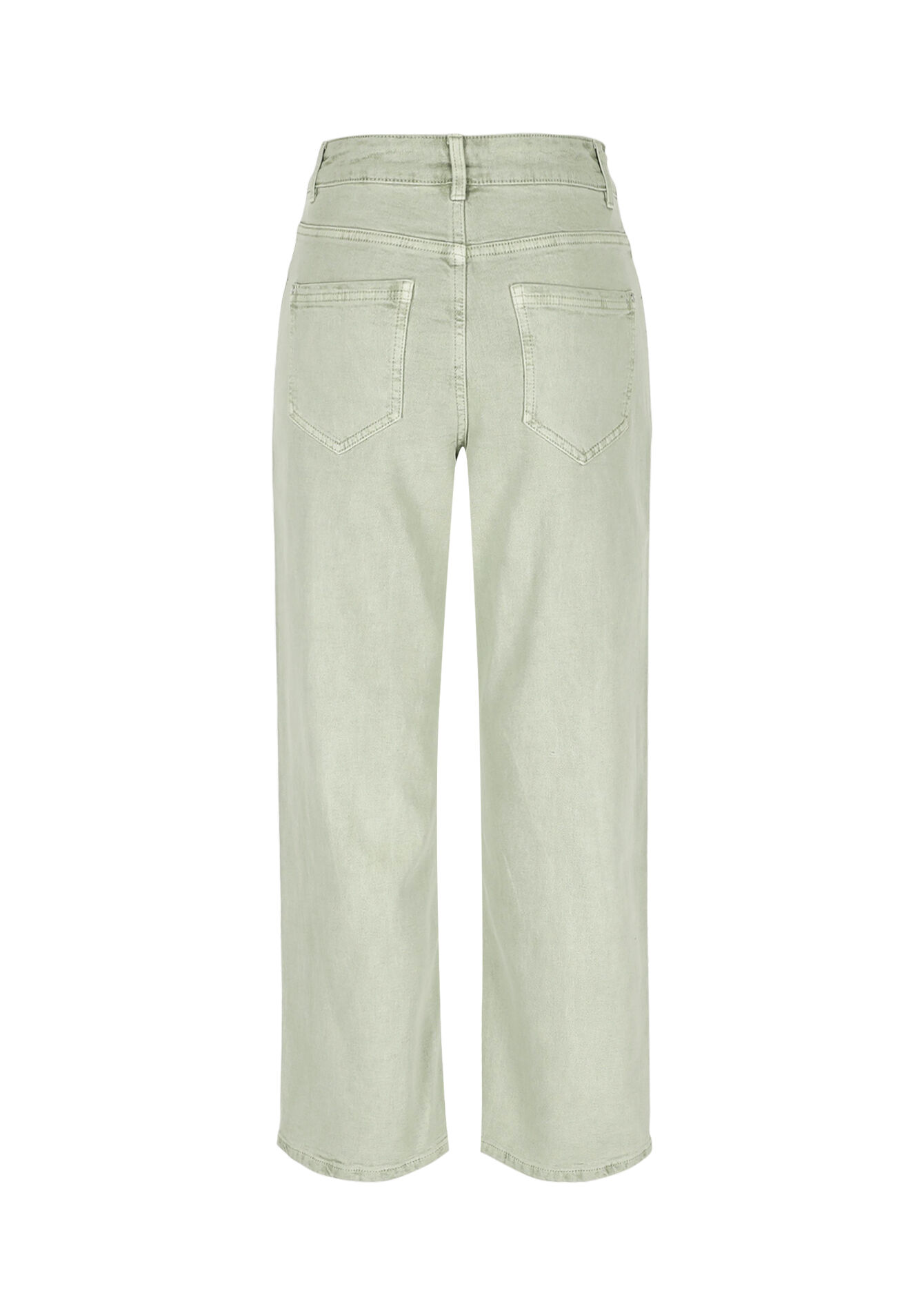 Hoge taille rechte broek - KHAKI MINT - 06004660_2542