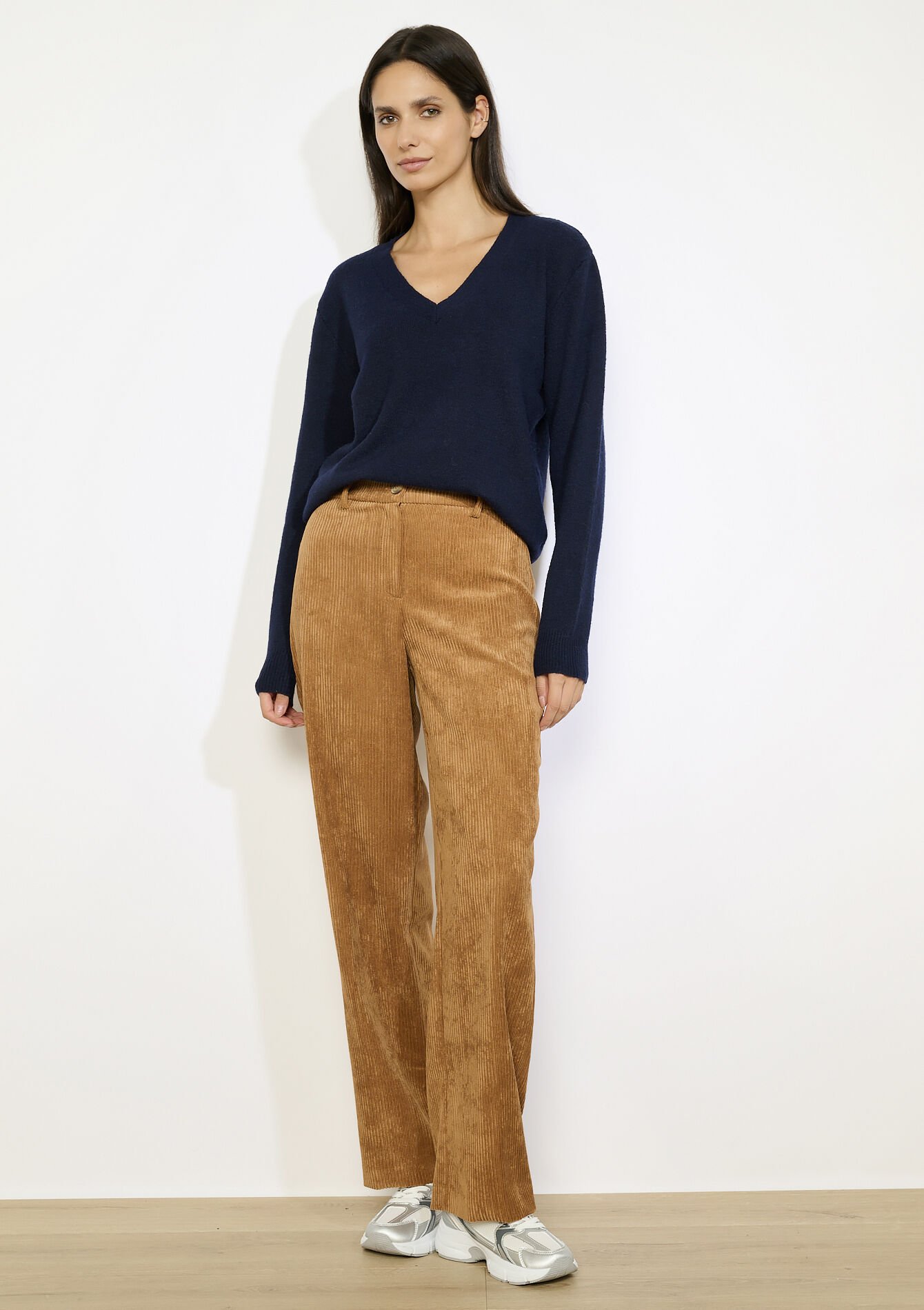 Zachte V-hals trui, Zachte V-hals trui - NAVY BASIC - 04006974_2723