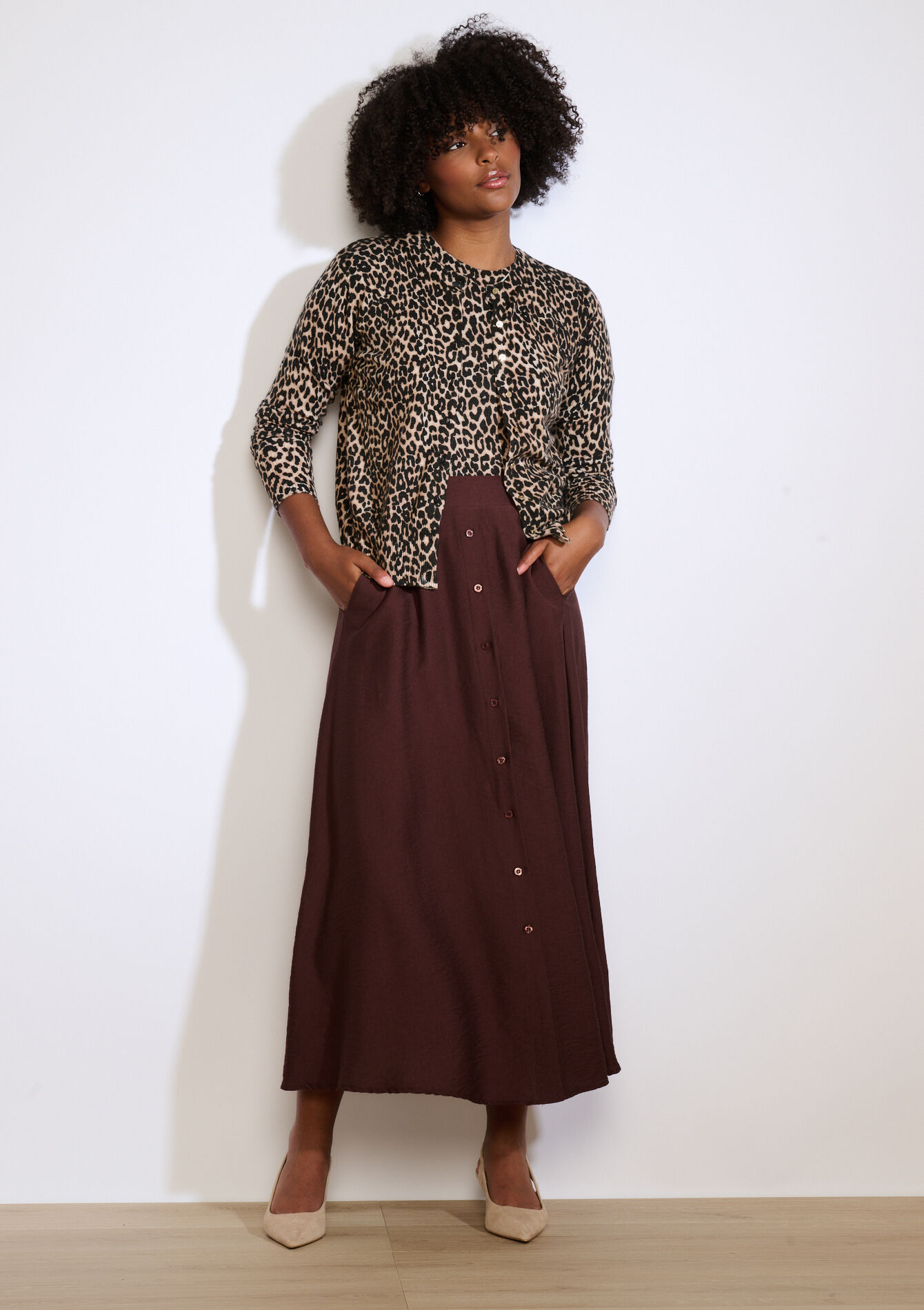 Cardigan motif léopard - LT BEIGE - 04101295_2527