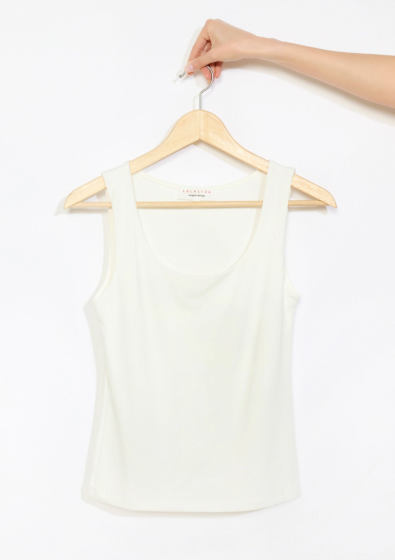 Tanktop met ronde hals, , back