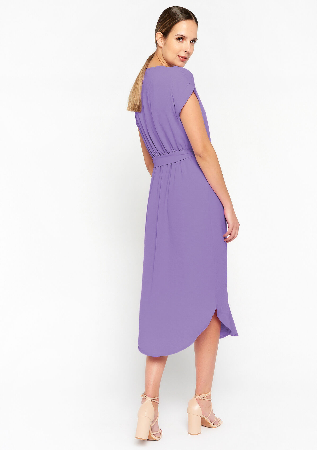 Maxi-jurk met knopen, Maxi-jurk met knopen - PASTEL LILAC - 08601960_1493