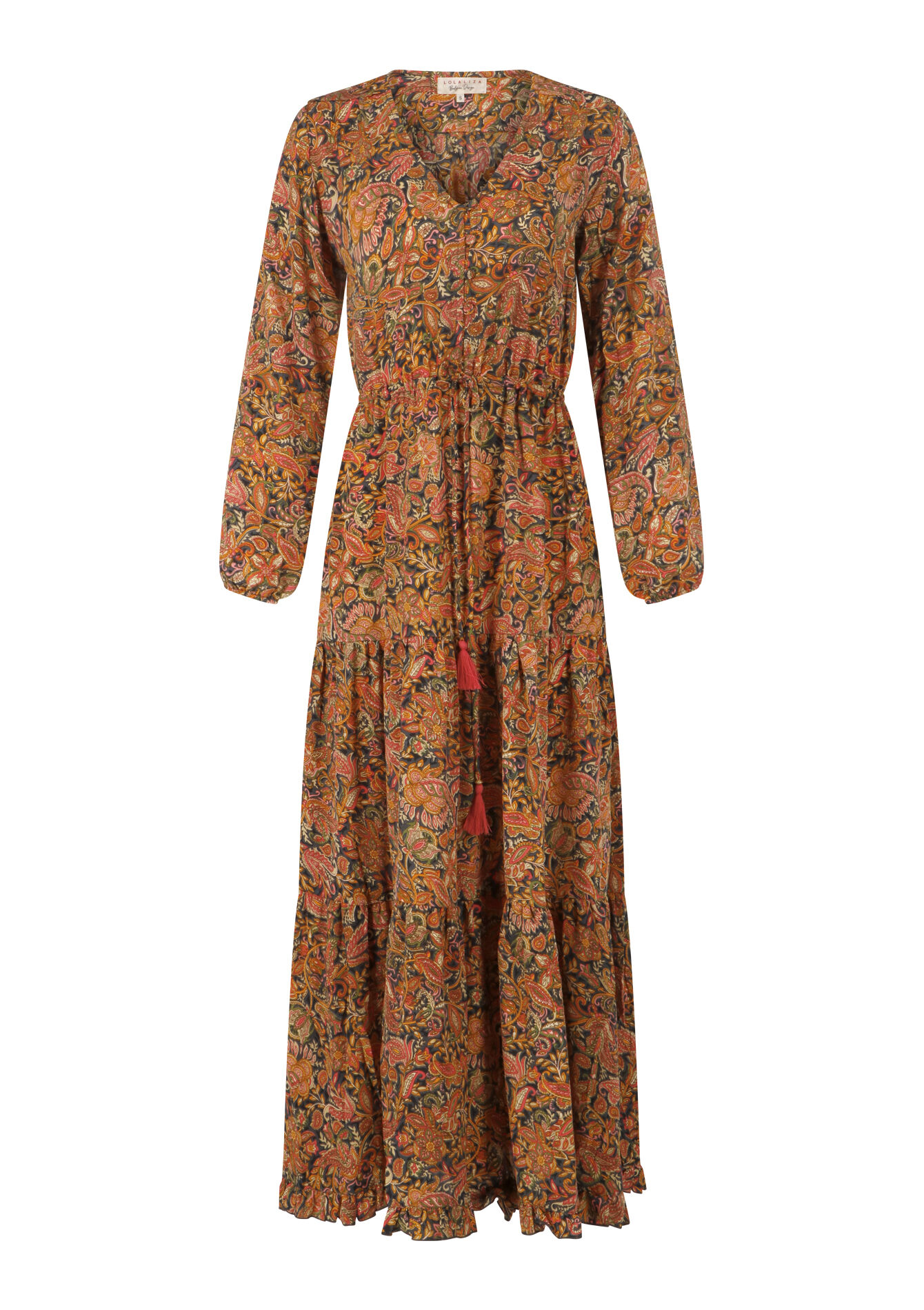 Maxi-jurk met print - KHAKI FADED - 08601829_4326