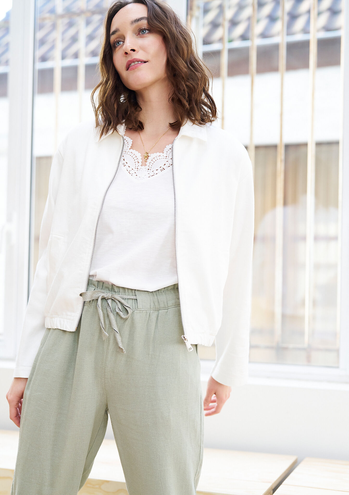 Jacket in twill - OFFWHITE - 1100639