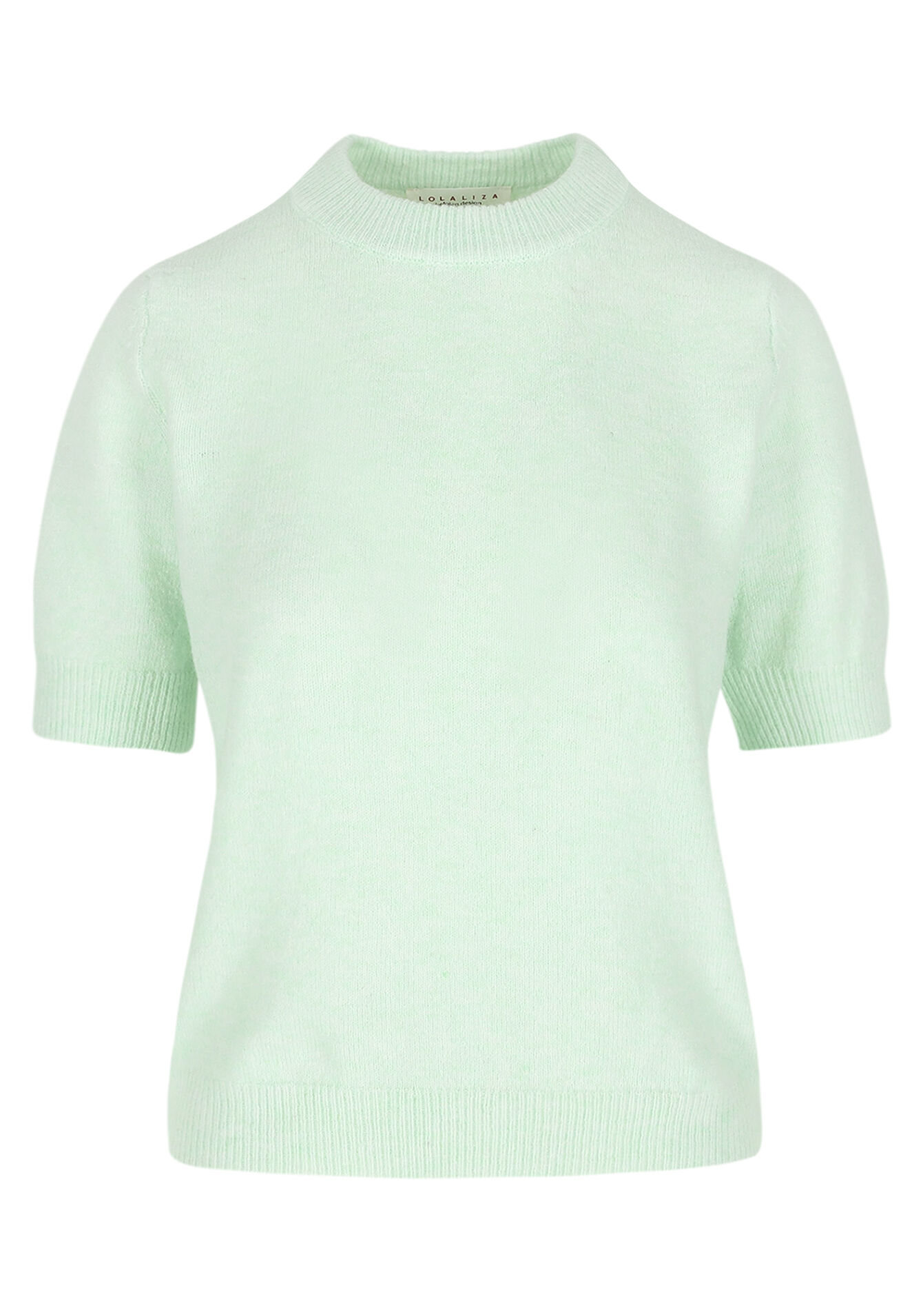 Zachte trui met korte mouwen - MINT GREEN - 04007031_1723