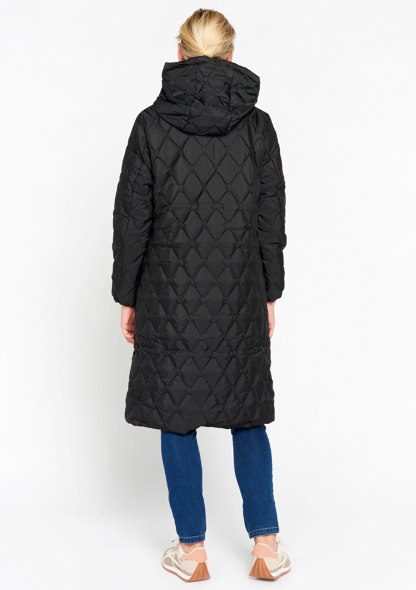 Lange gewatteerde jas - BLACK - 23000593_1119