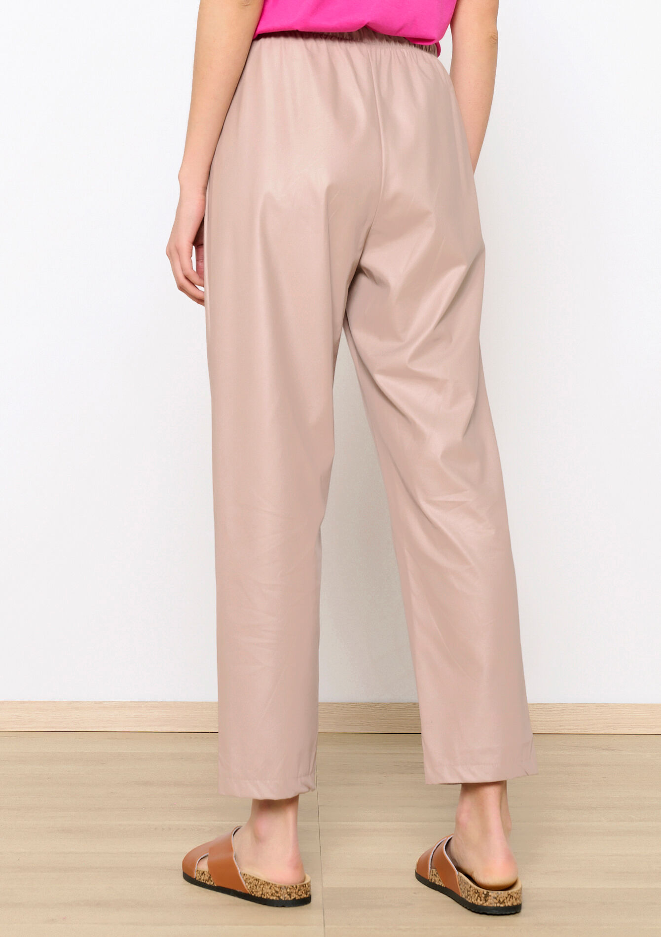 Pantalon ample en similicuir, Pantalon ample en similicuir - LIGHT TAUPE - 06600828_2572
