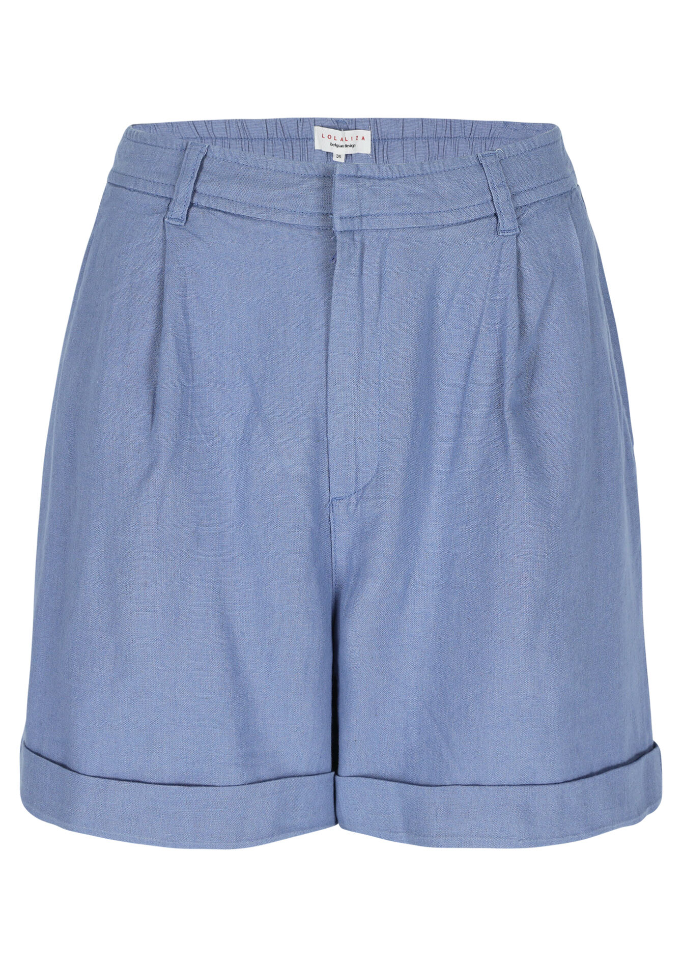 Linen suiting short, Linen suiting short - BLUE GLASS - 06100575_4700