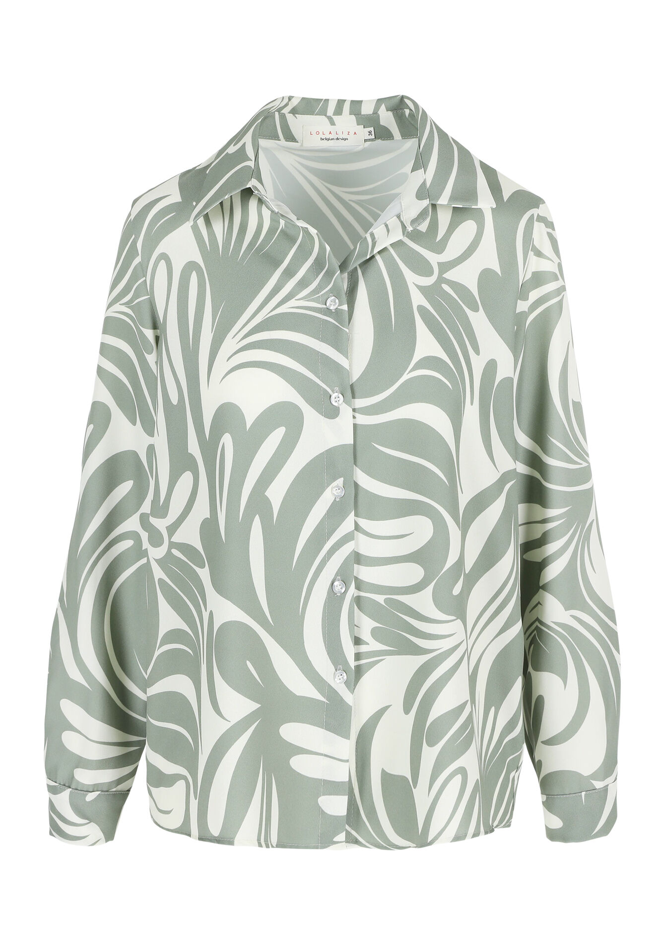 Shirt with abstract print - KHAKI FADED - 05702416_4326