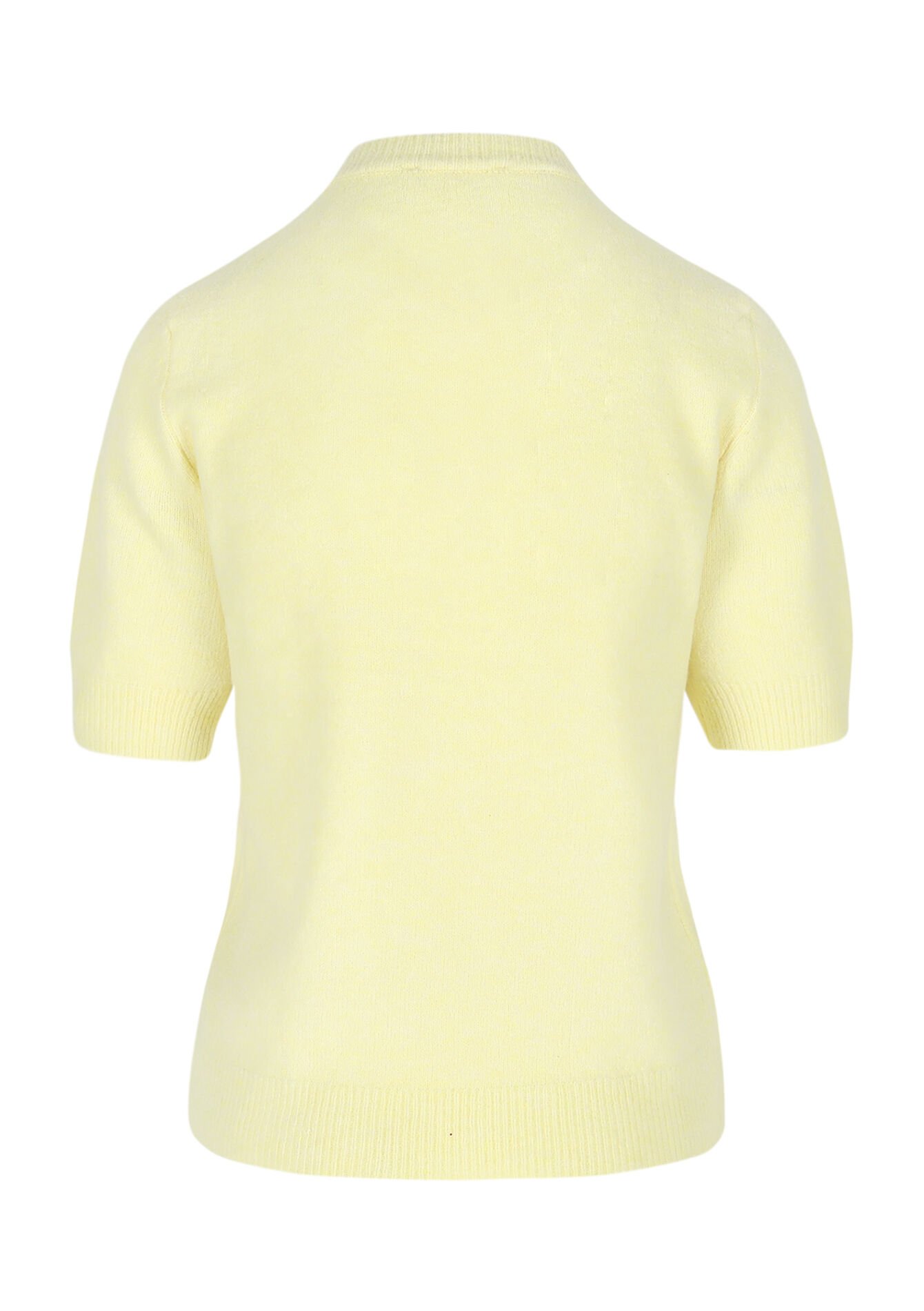 Zachte trui met korte mouwen - YELLOW PASTEL - 04007031_5004