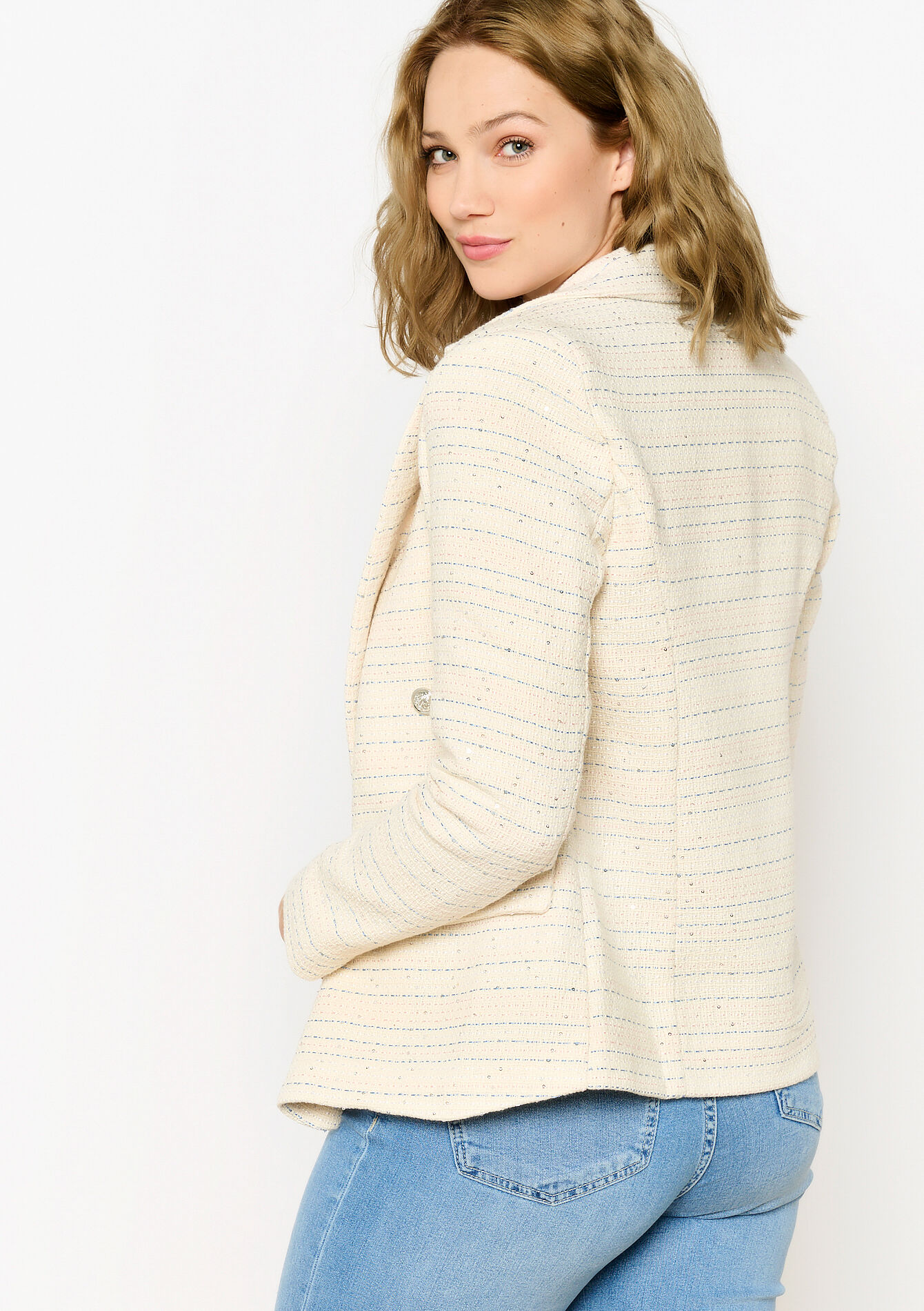 Tweed blazer, Tweed blazer - OFFWHITE - 09100938_1001