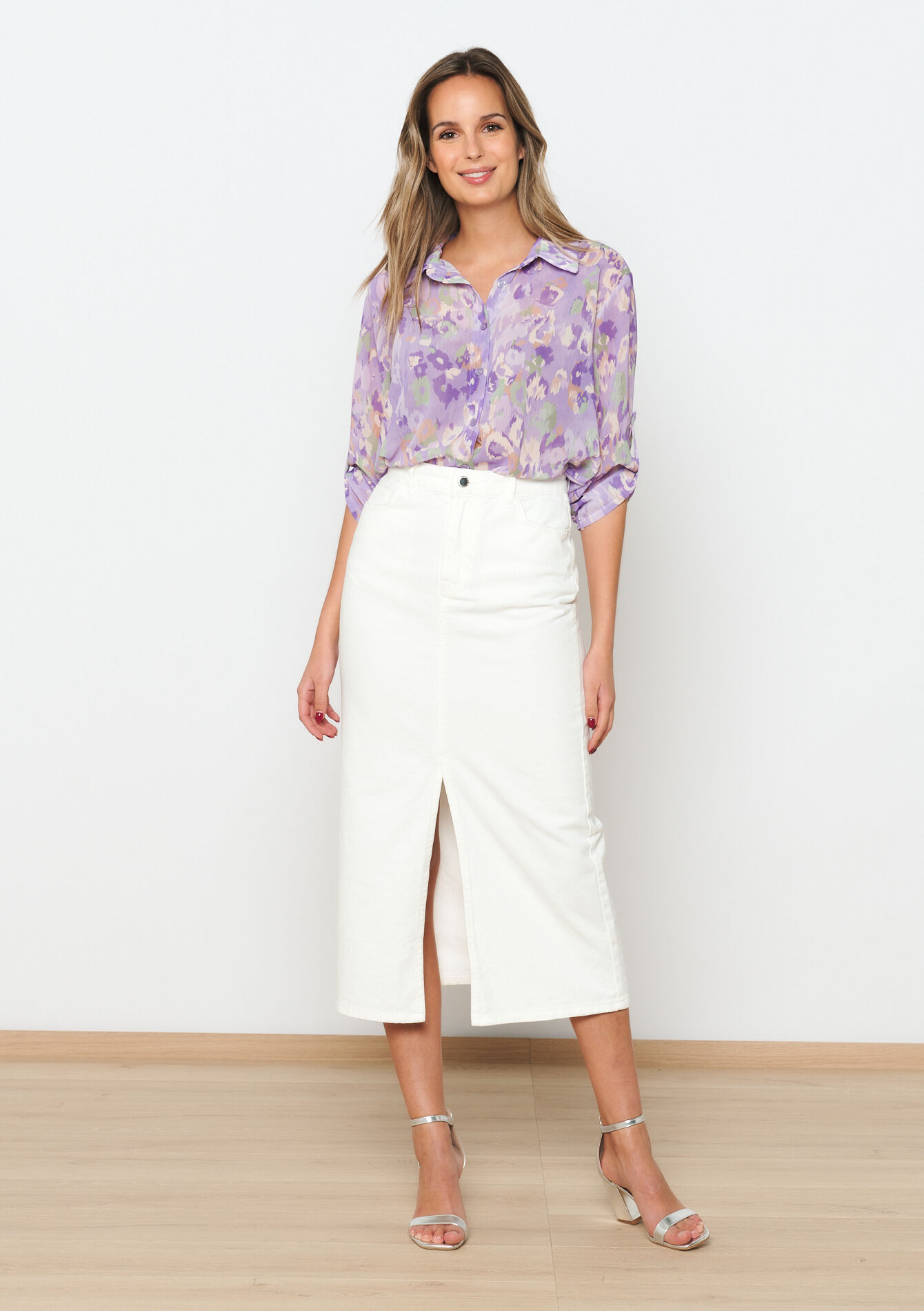 Maxi denim rok, Maxi denim rok - OFFWHITE - 07101197_1001