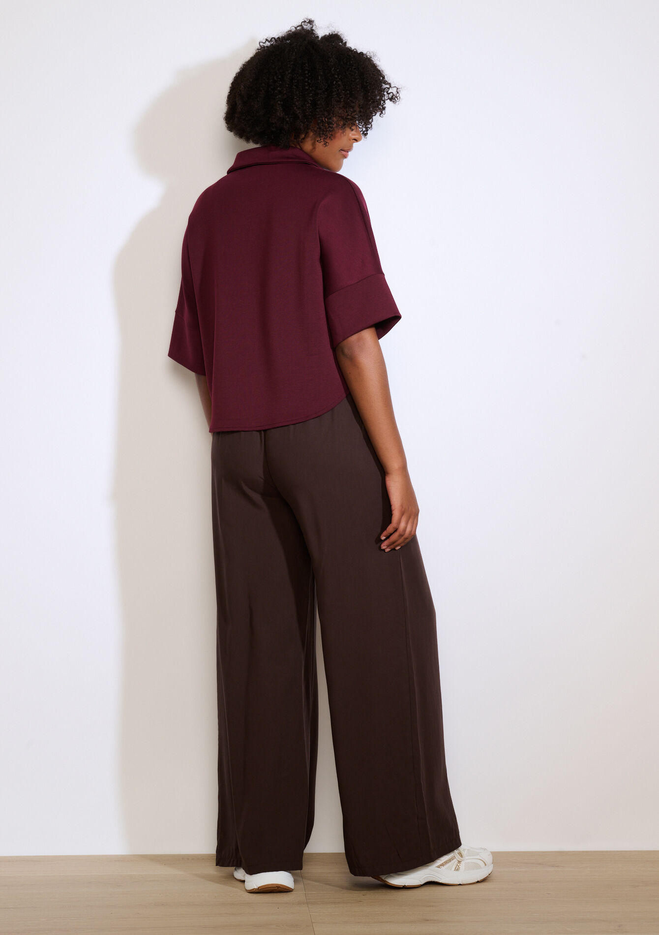 Pantalon large fluide, Pantalon large fluide - BROWN DARK CHOCOLATE - 06601038_3720