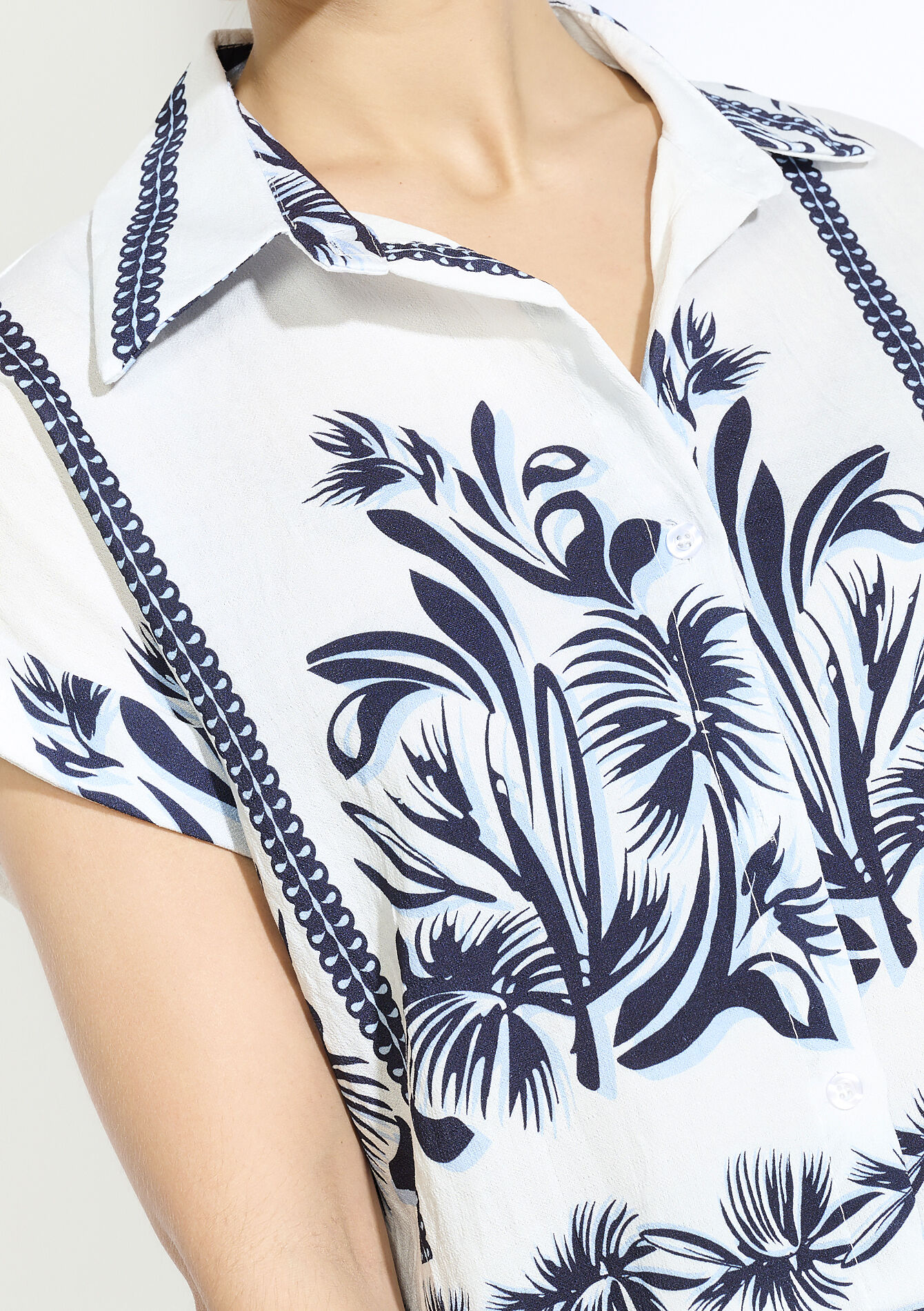 Chemise imprimée fluide, Chemise imprimée fluide - ELECTRIC BLUE - 05702853_1619