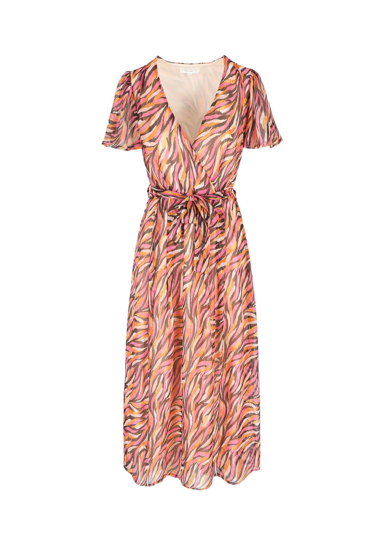 Robe longue cache-coeur, Robe longue cache-coeur - ORANGE MANGO - 08602302_2575