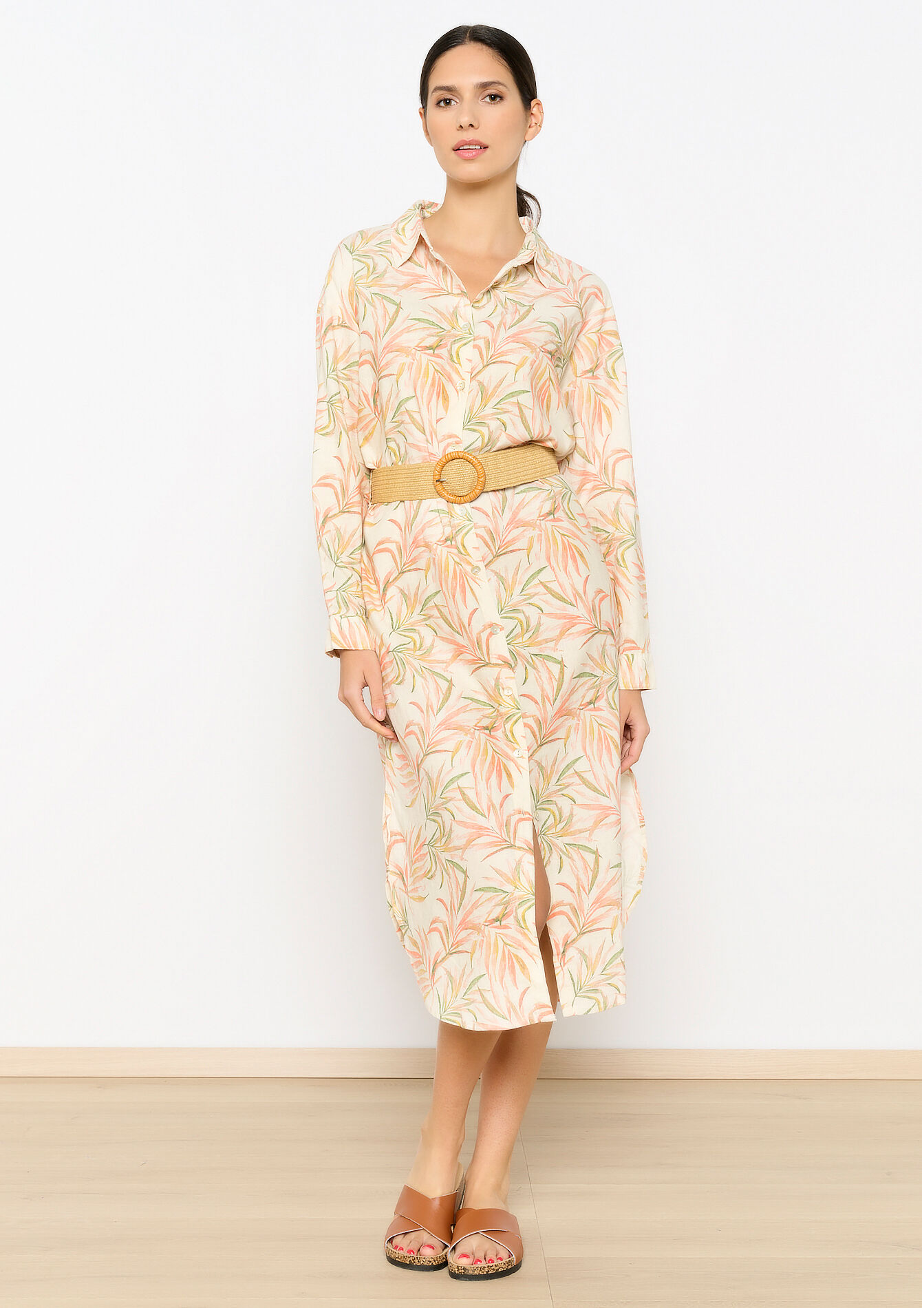 Robe cintrée avec ceinture, Robe cintrée avec ceinture - OFFWHITE - 08602224_1001