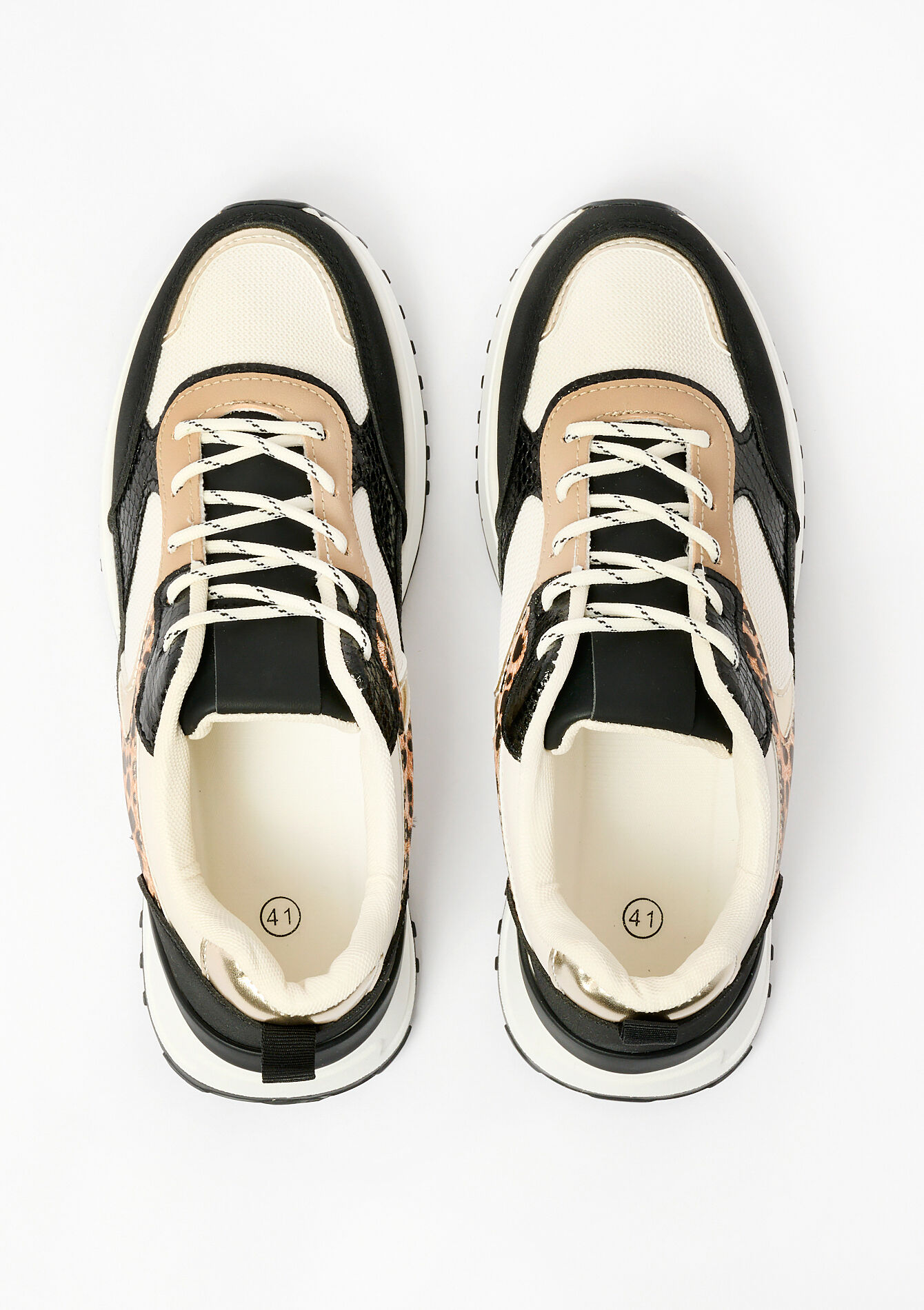 Trainers with thick soles, Trainers with thick soles - BLACK - 13000764_1119