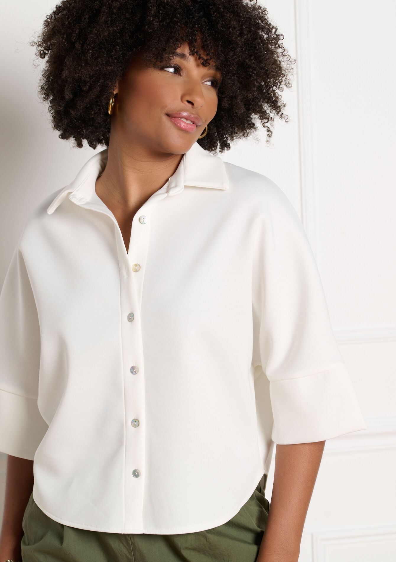 Losvallend overhemd - VANILLA WHITE - 02301996_1013