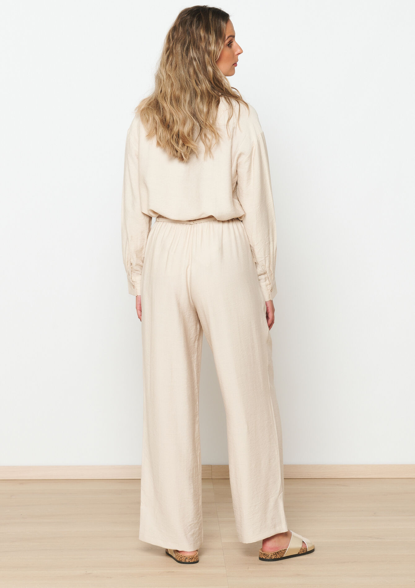 Trousers with studs - LT BEIGE - 06600831_2527