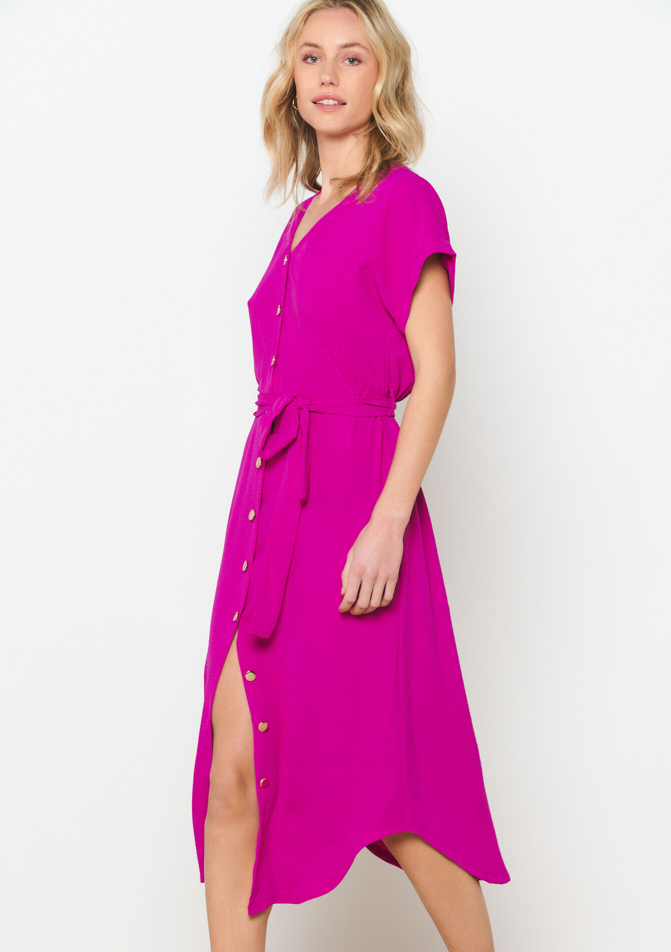 Midi shirt dress - VIOLINE - 08103596_2576