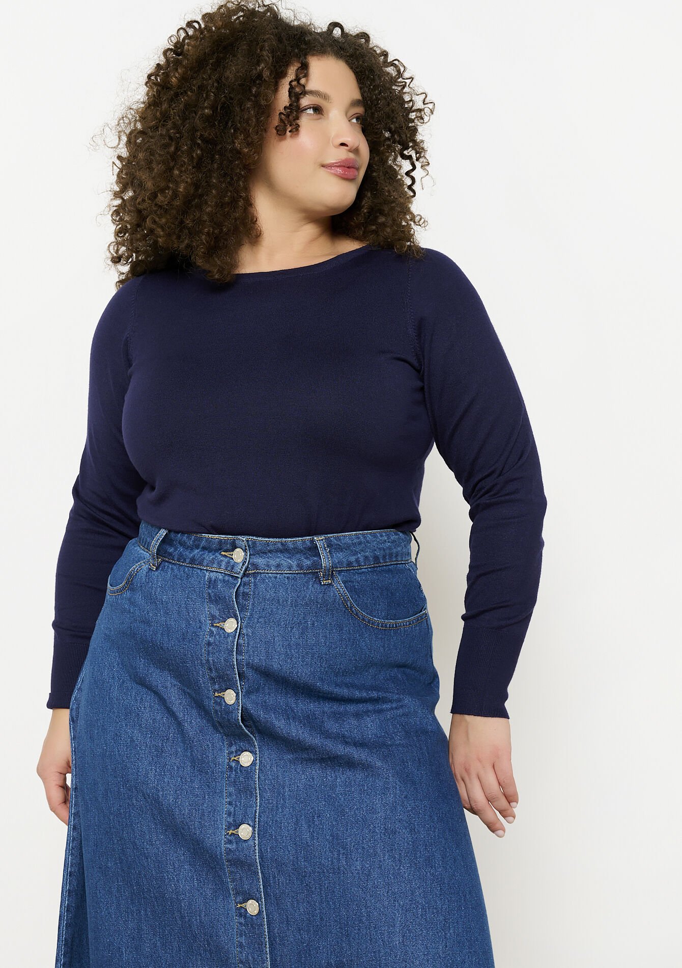 Basic trui met boothals, Basic trui met boothals - NAVY BASIC - 04006652_2723