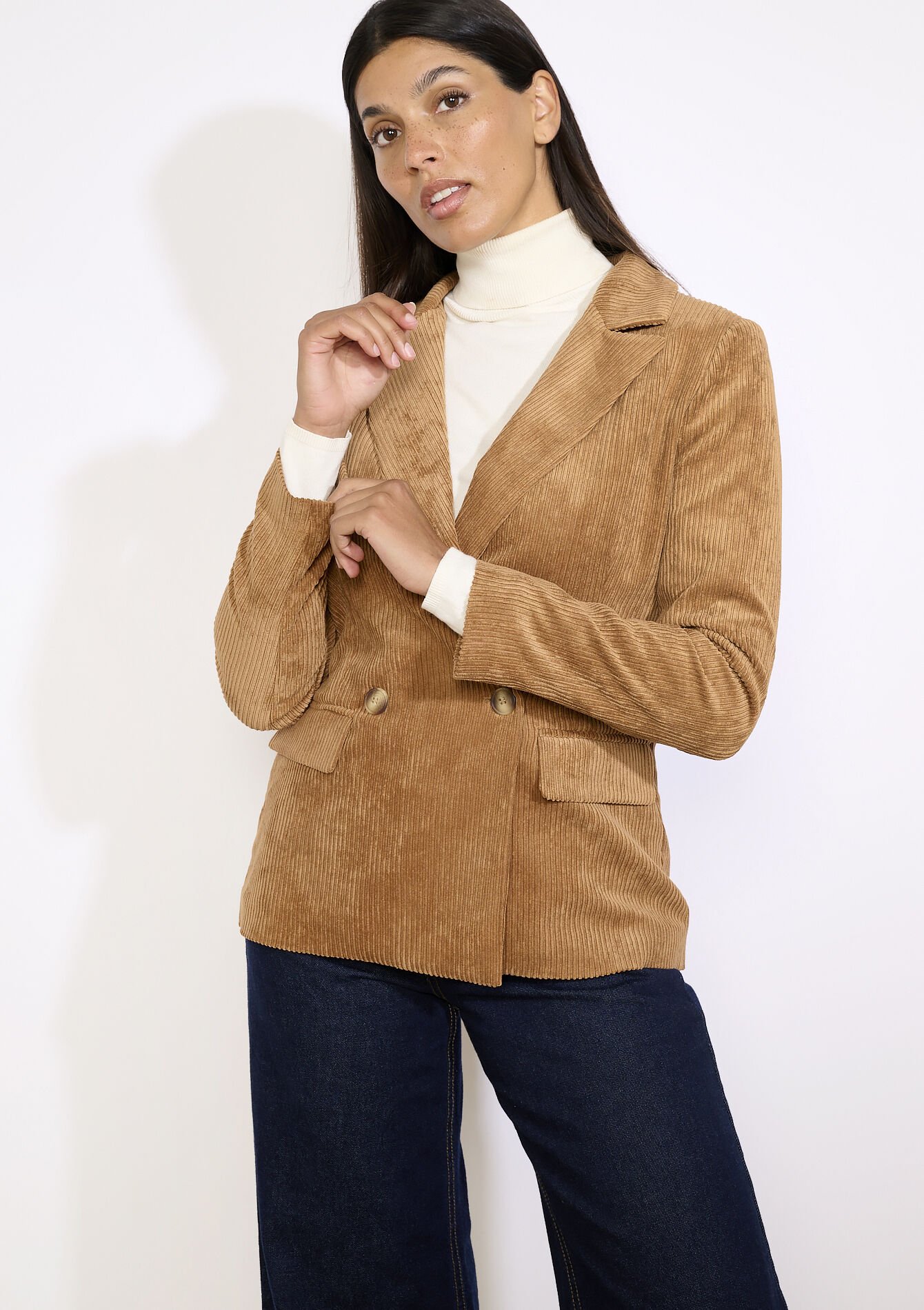 Getailleerde corduroy blazer, Getailleerde corduroy blazer - CARAMEL - 09101112_1953