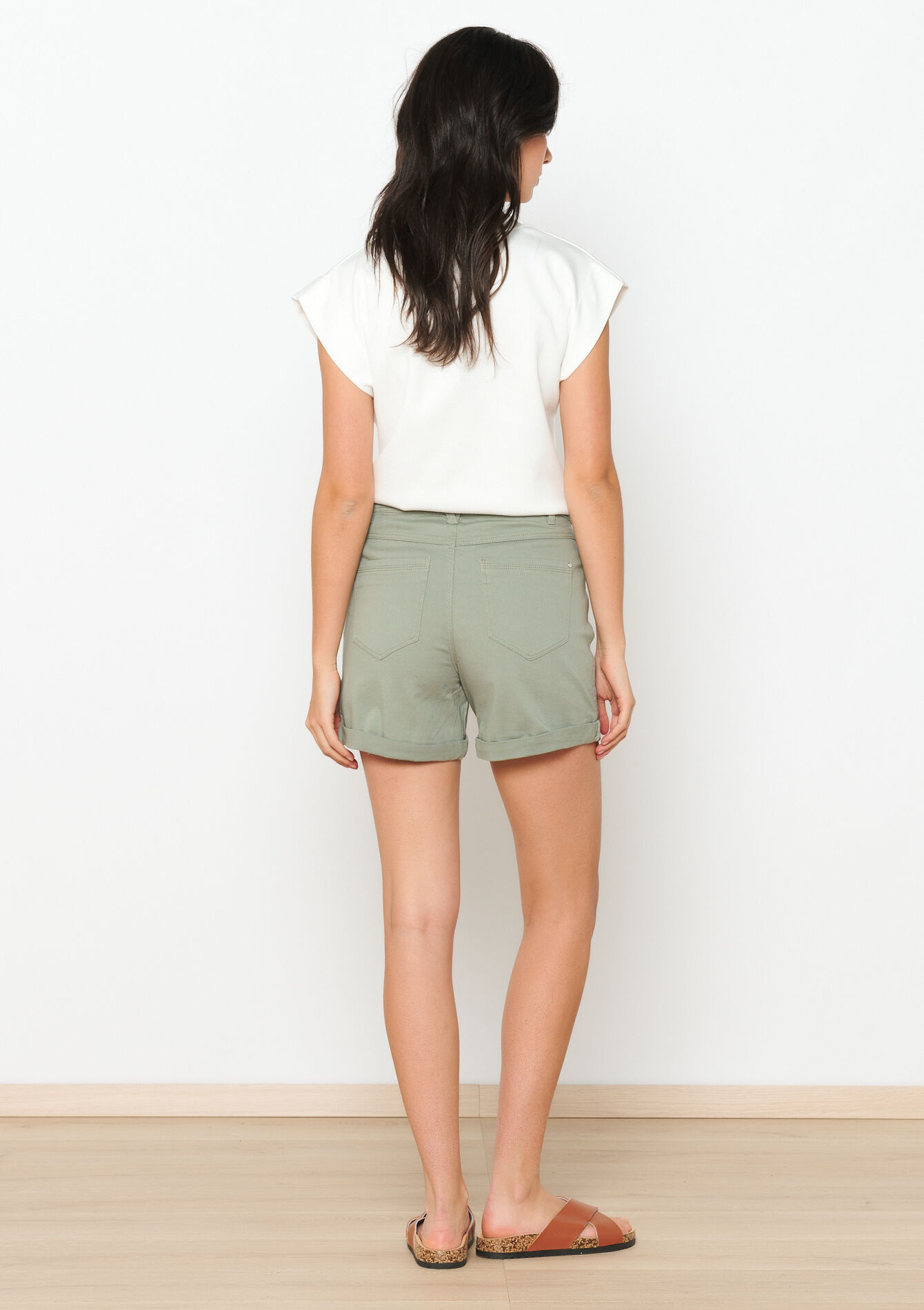 Short met normale taille, Short met normale taille - KHAKI FADED - 06100569_4326