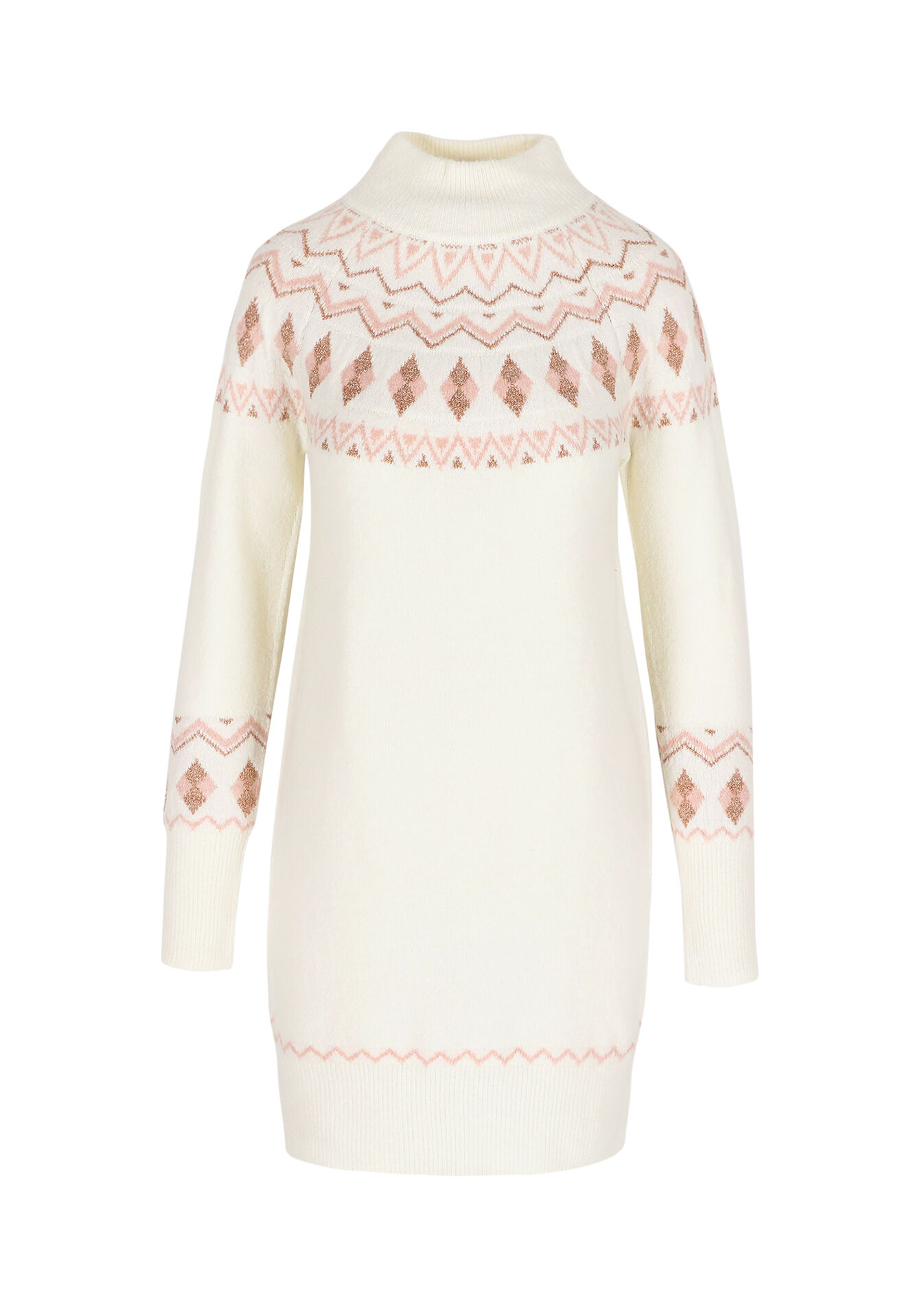 Robe pull jacquard, Robe pull jacquard - BEIGE CHINE - 08104105_4025