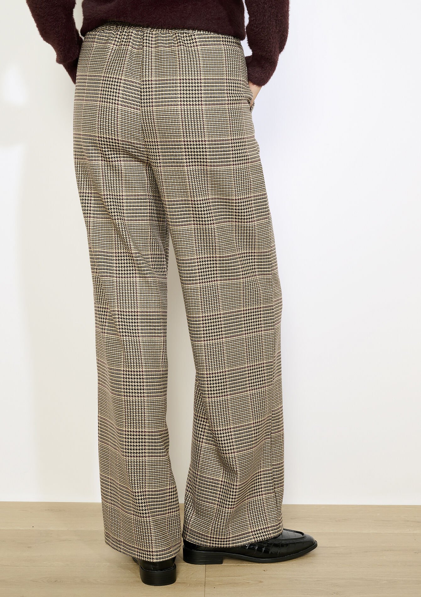 Geruite rechte broek, Geruite rechte broek - VANILLA WHITE - 06601057_1013