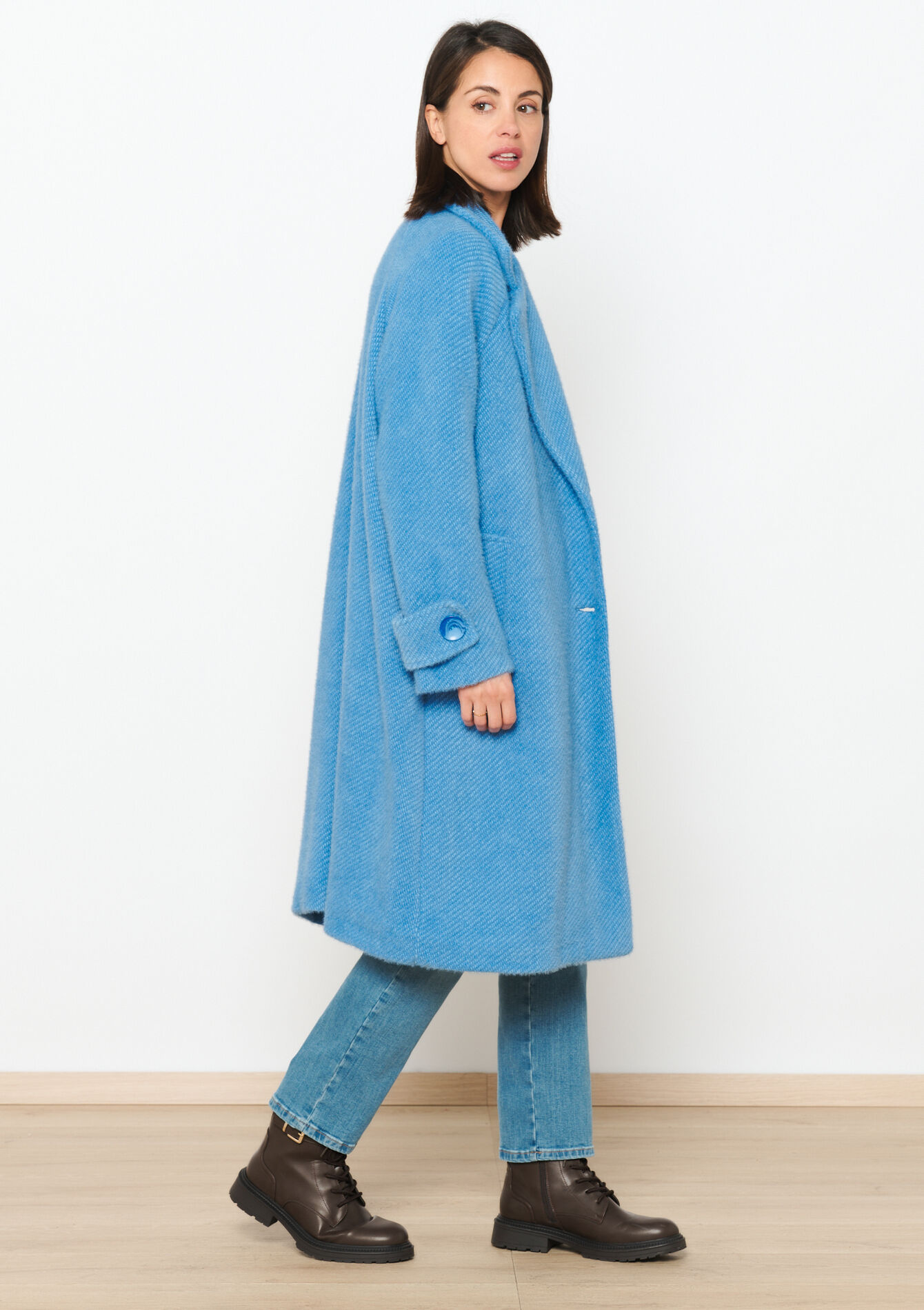 Zachte oversized jas, Zachte oversized jas - BLUE PASTEL - 23000632_3003