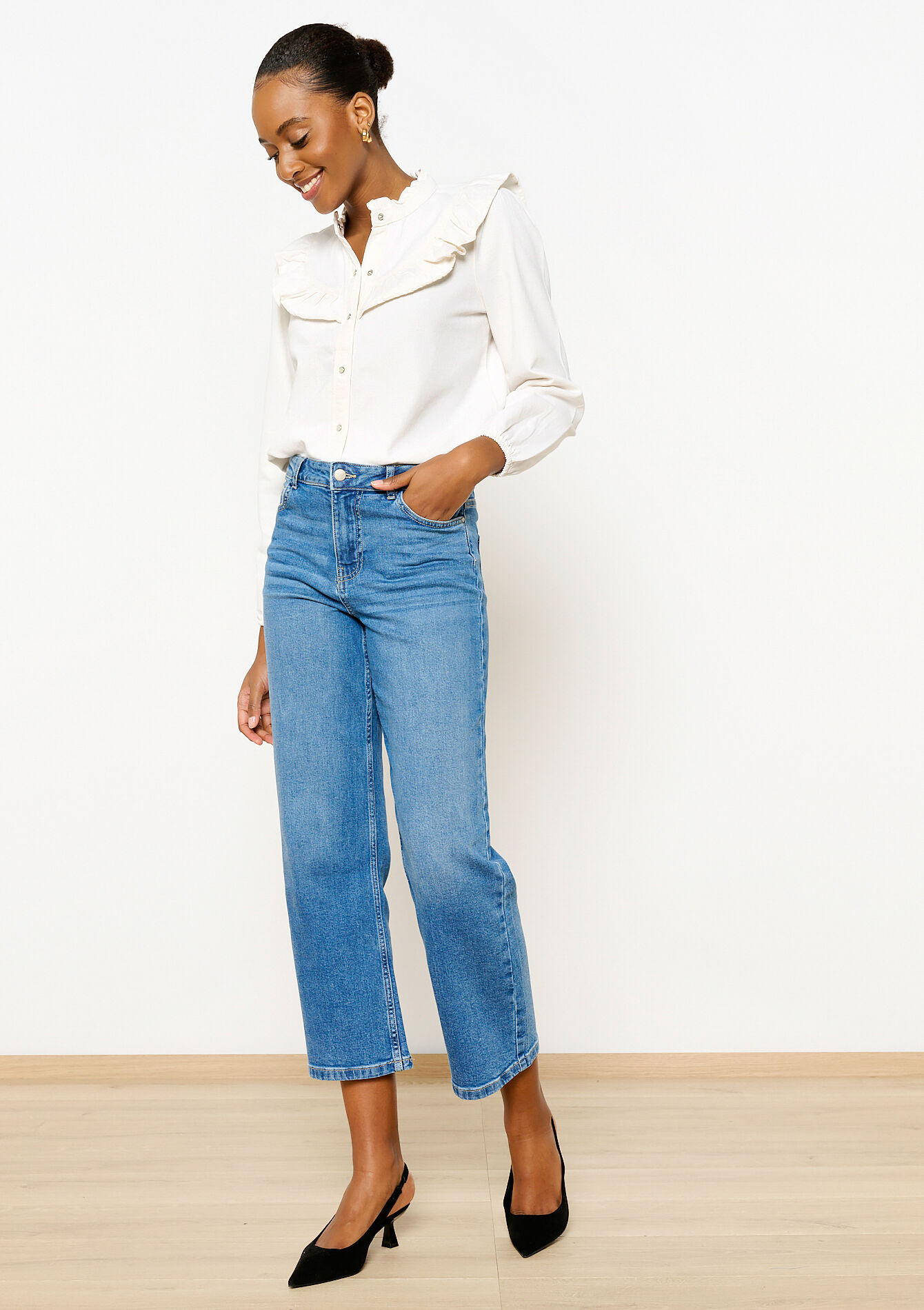 Jean évasé, Jean évasé - MEDIUM BLUE - 22000519_0500