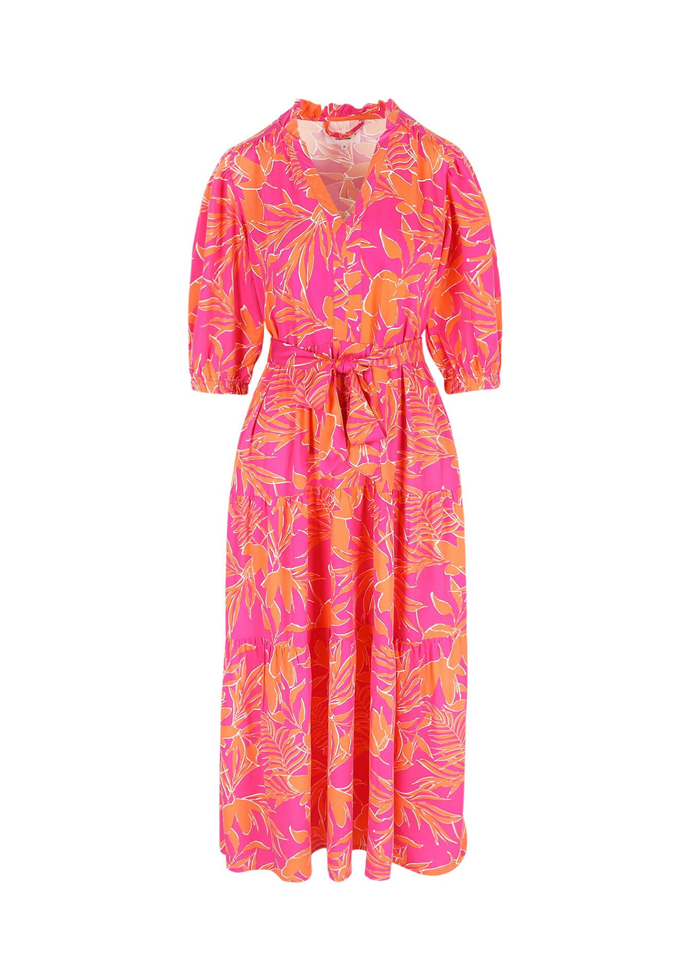 Maxi dress with floral print, Maxi dress with floral print - BLACK - 08103879