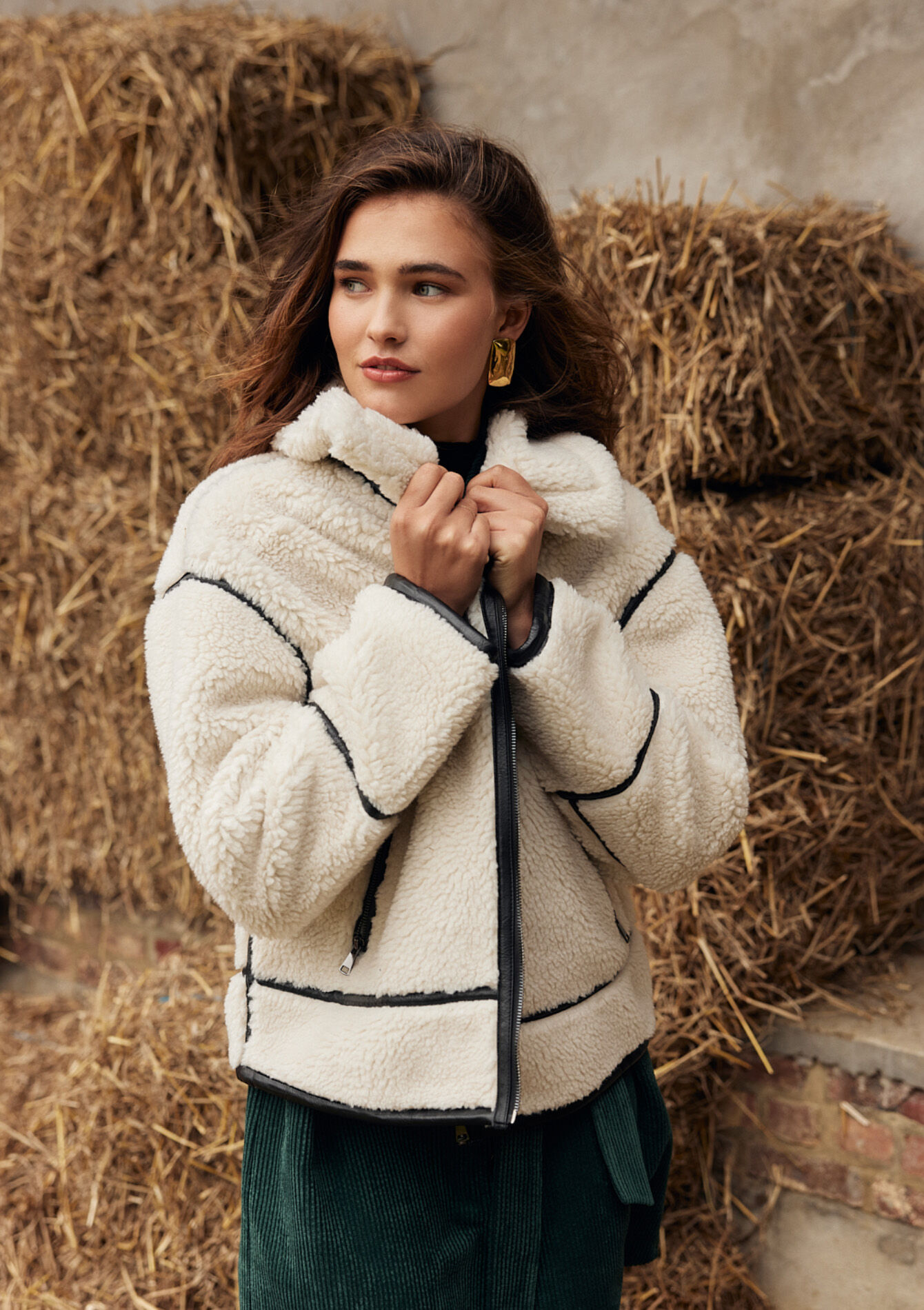 Veste en sherpa - OFFWHITE - 23000697_1001