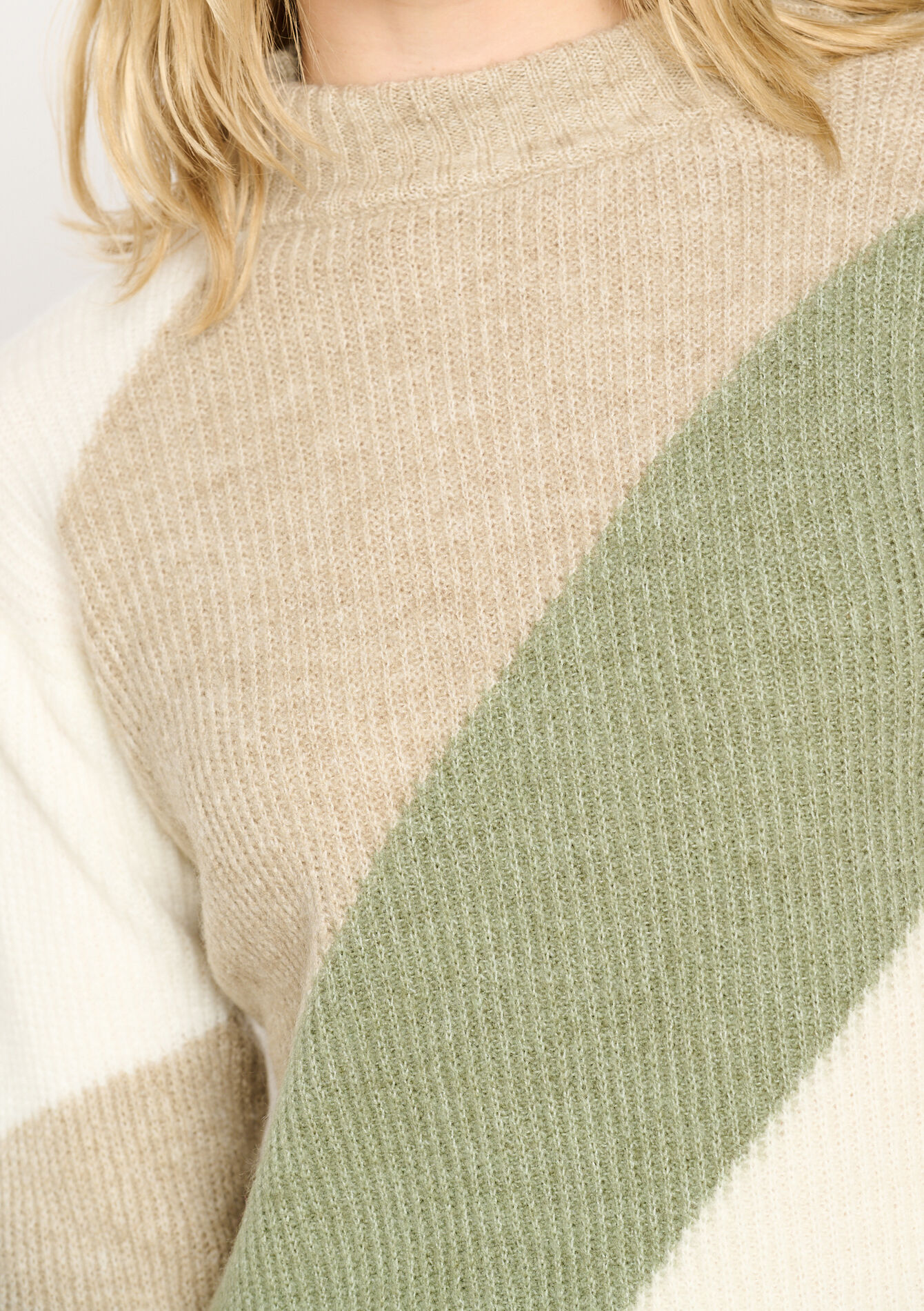 Trui met brede strepen, Trui met brede strepen - TAUPE - 04006820_1021