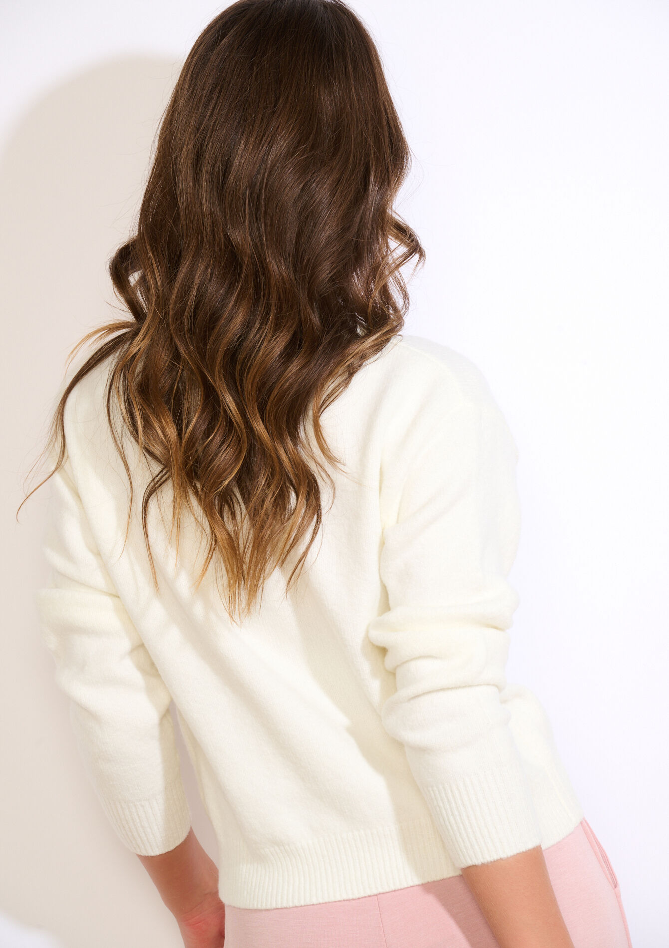 Trui met paillettenstrik - VANILLA WHITE - 15100390_1013