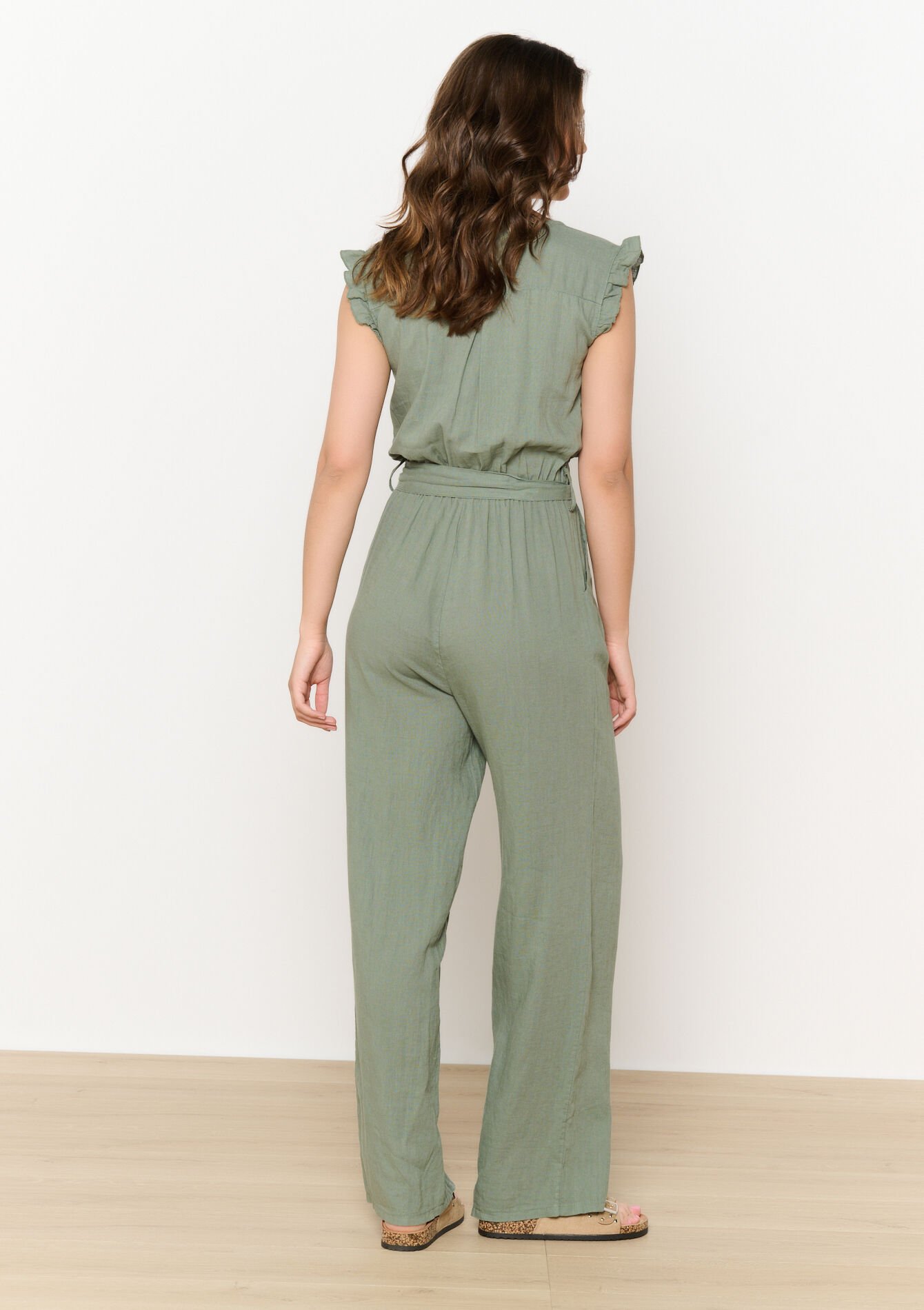 Fluid buttoned jumpsuit, Fluid buttoned jumpsuit - KHAKI FADED - 06004625_4326