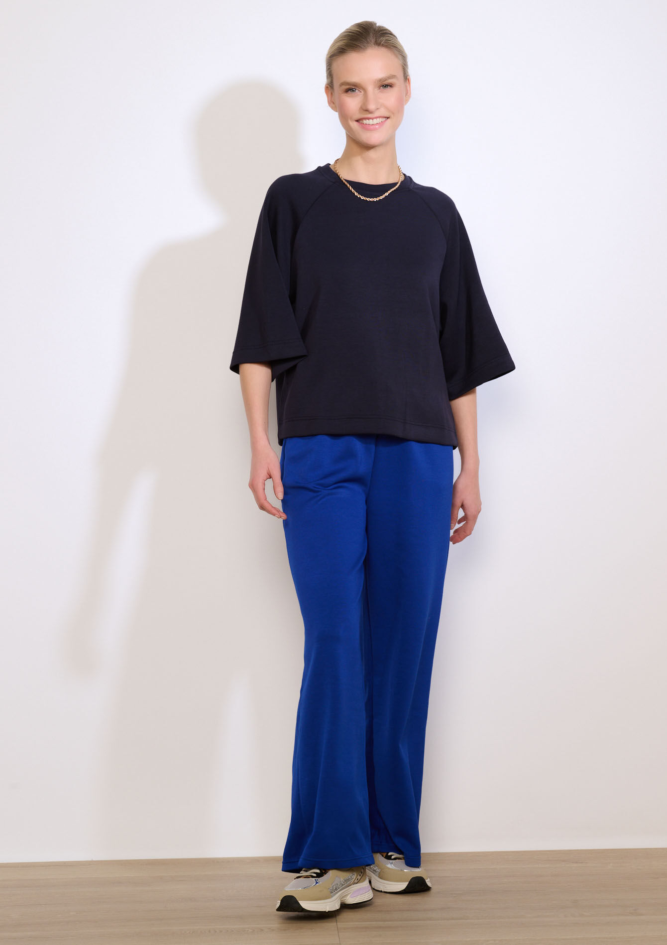 Sweat ample manches 3/4 - NAVY BLUE - 15100411_1651