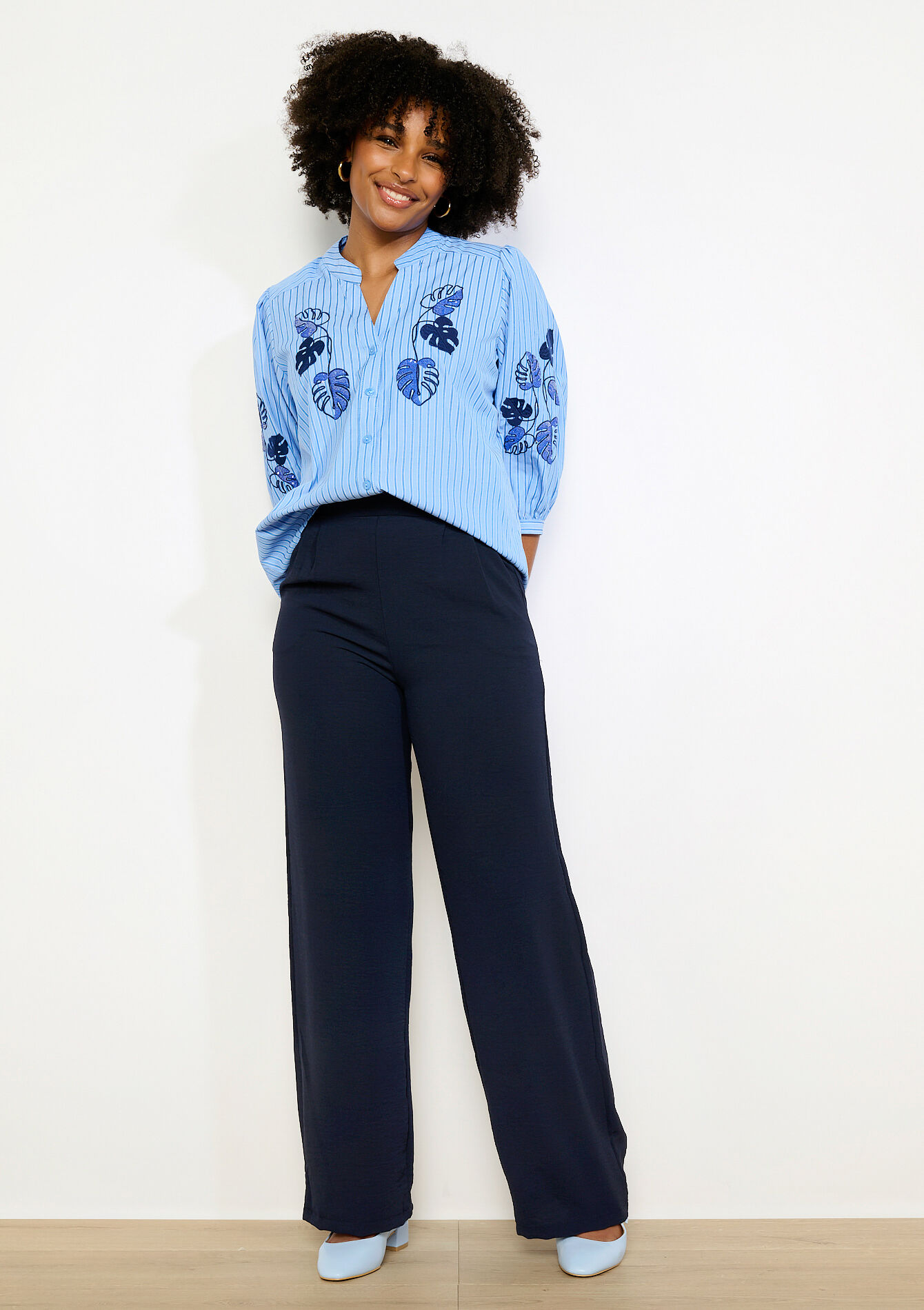 Pantalon ample noir, Pantalon ample noir - NAVY BASIC - 06601106_2723