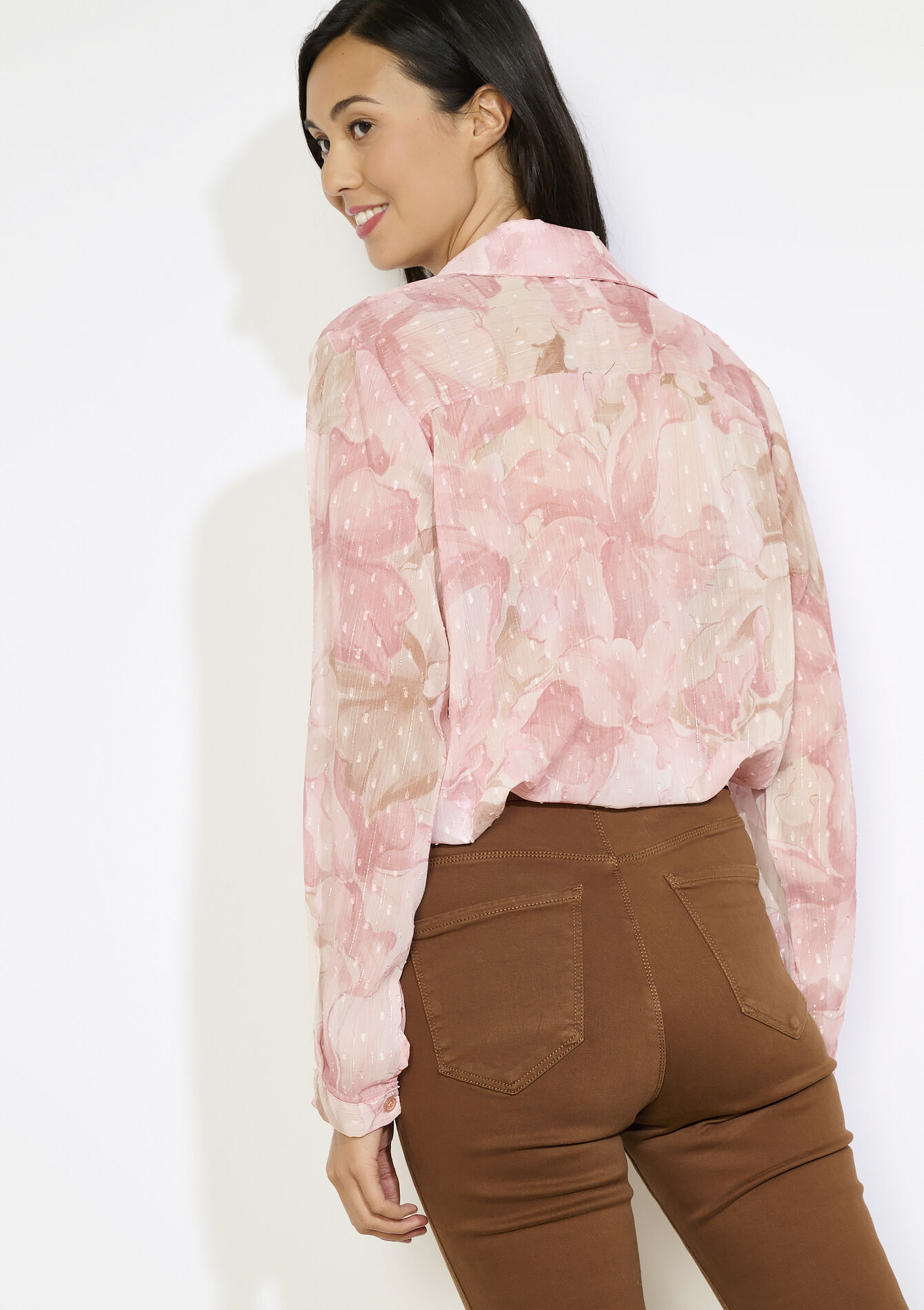 Luchtige bloemenblouse - COSMETIC PINK - 05702933_5733