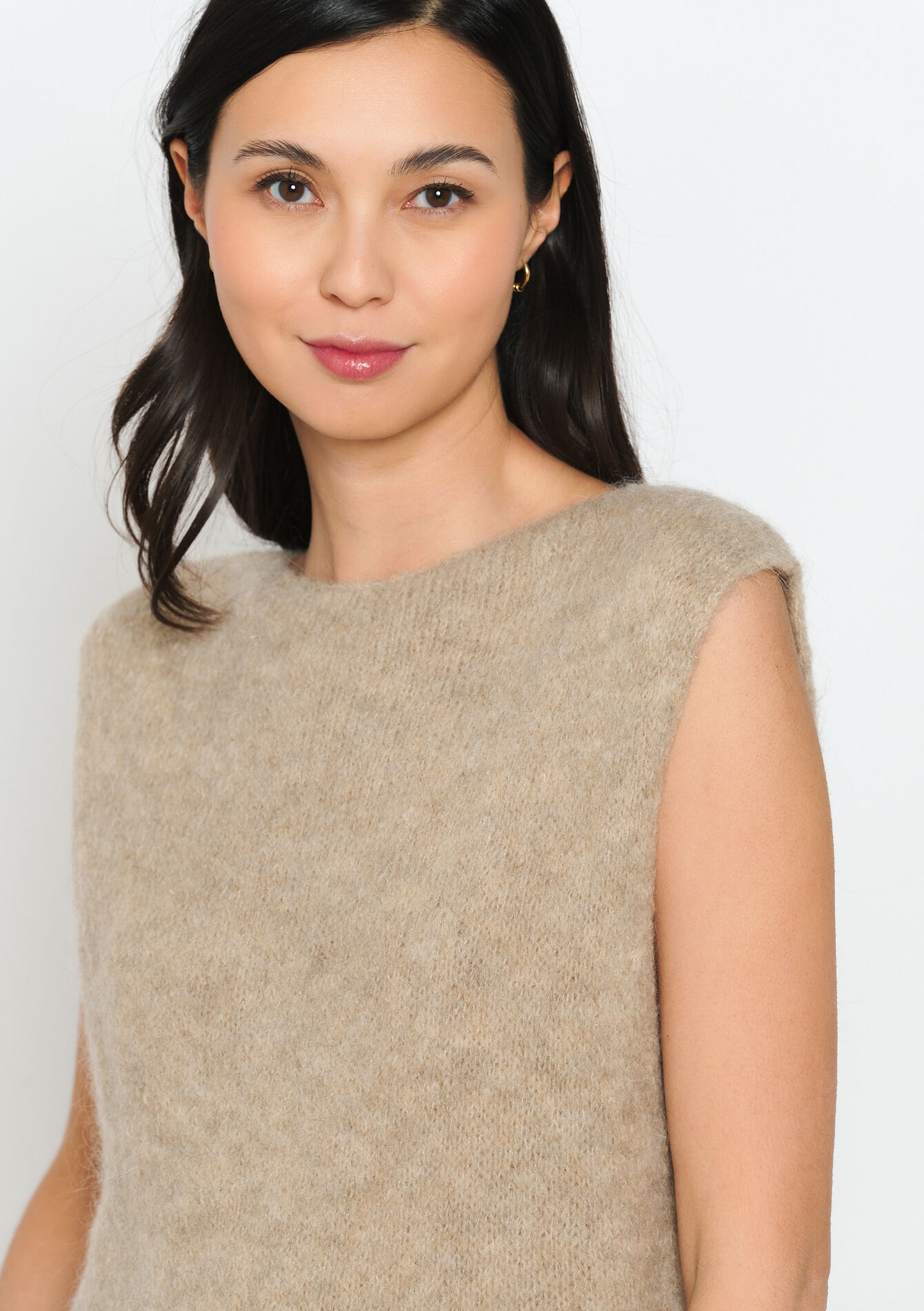 Oversized tank top, Oversized tank top - BEIGE MEL - 1098045