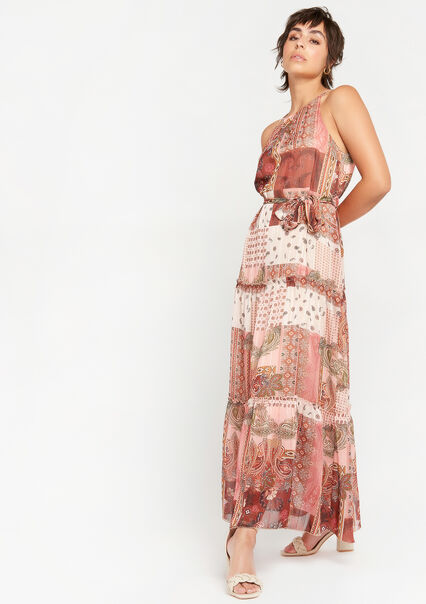Lange jurk met paisley print - RUST - 08601381_3718