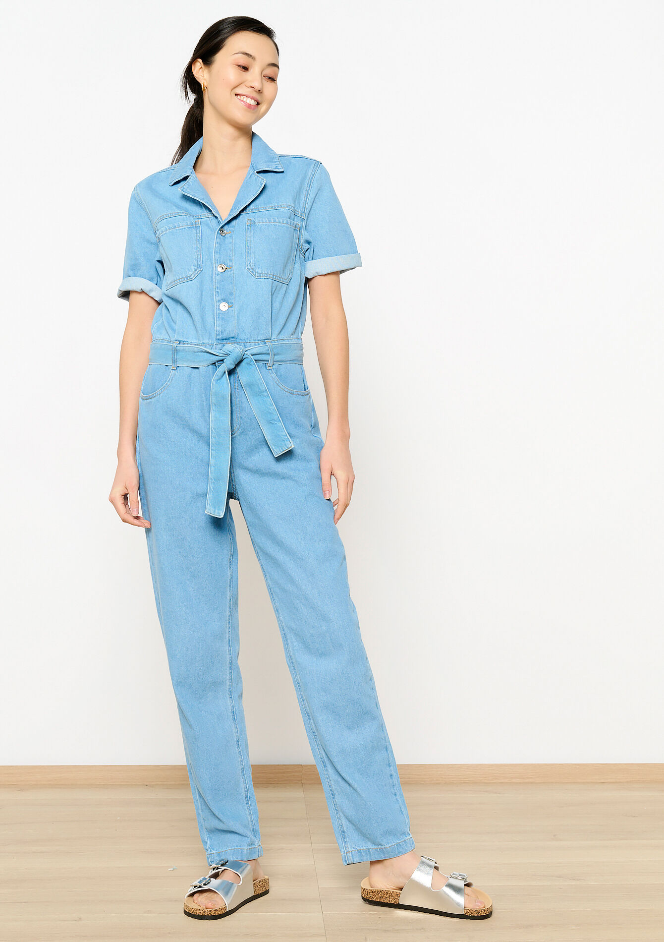 Denim boilersuit, Denim boilersuit - BLUE BLEACHED - 22000523_0502