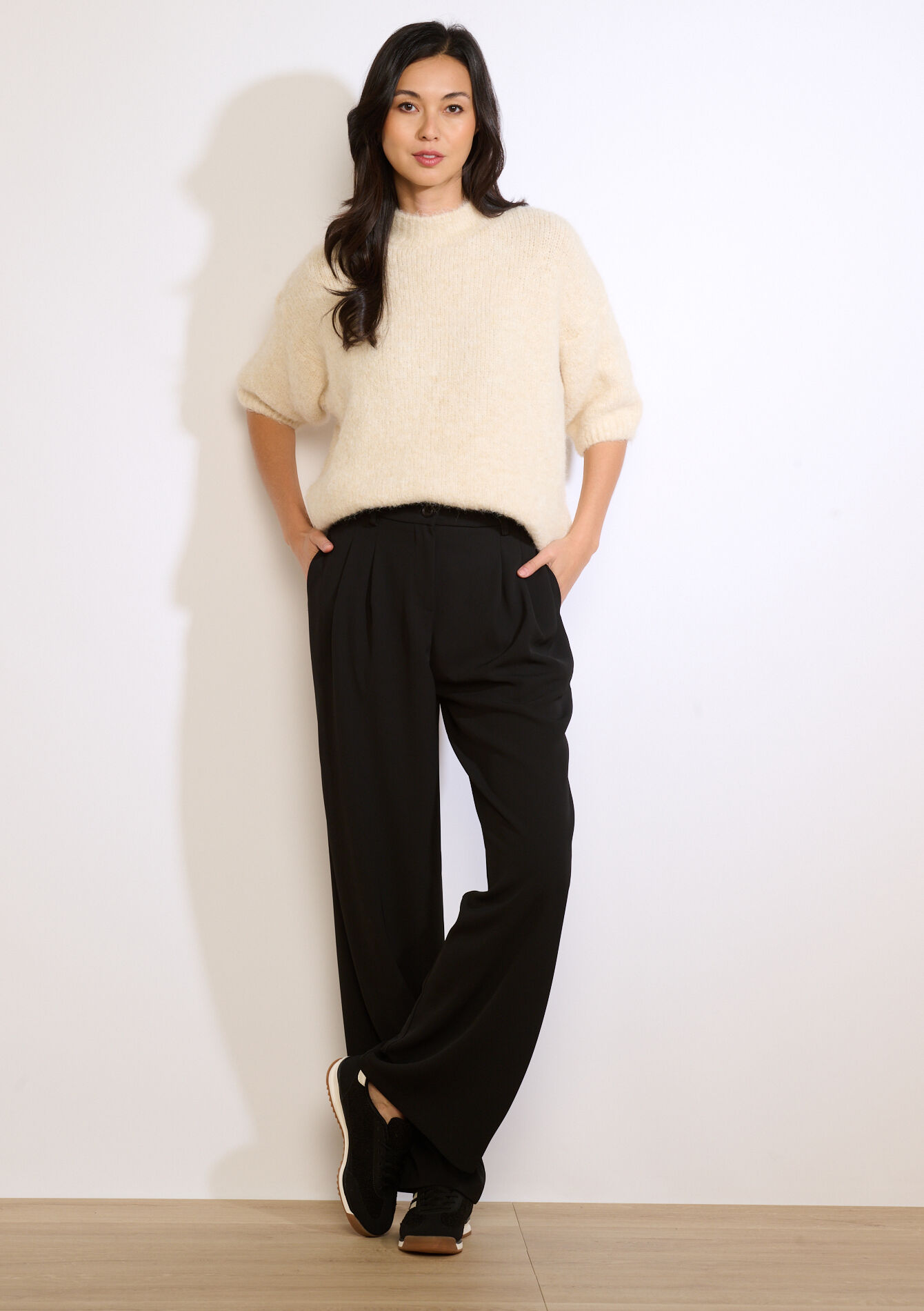 Flowy palazzo broek, Flowy palazzo broek - BLACK - 06100766_1119