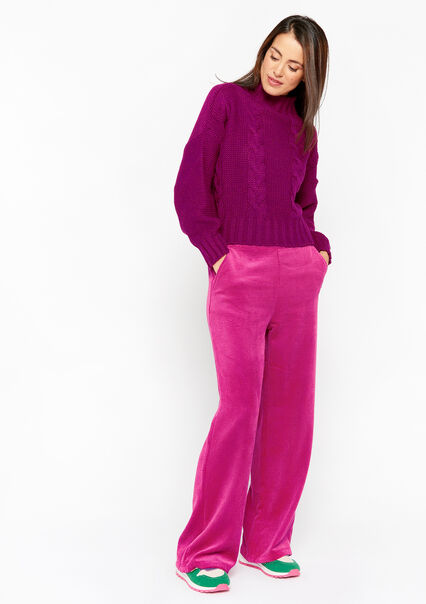 Cable-knit pullover - VIOLINE - 04006068_2576